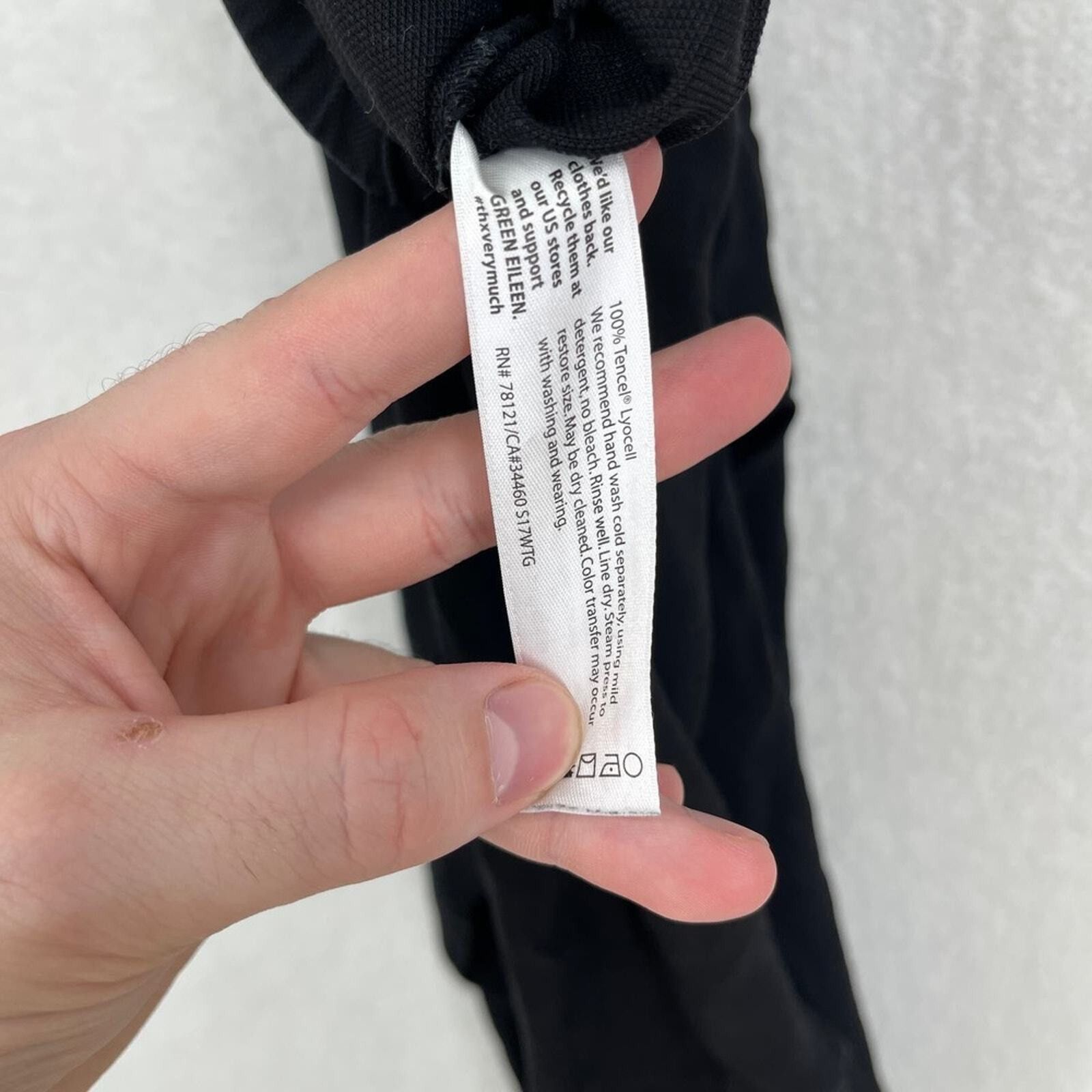 Eileen Fisher Eileen Fisher Black Trousers Mid Rise Pants Size Small Size 29" - 6 Thumbnail