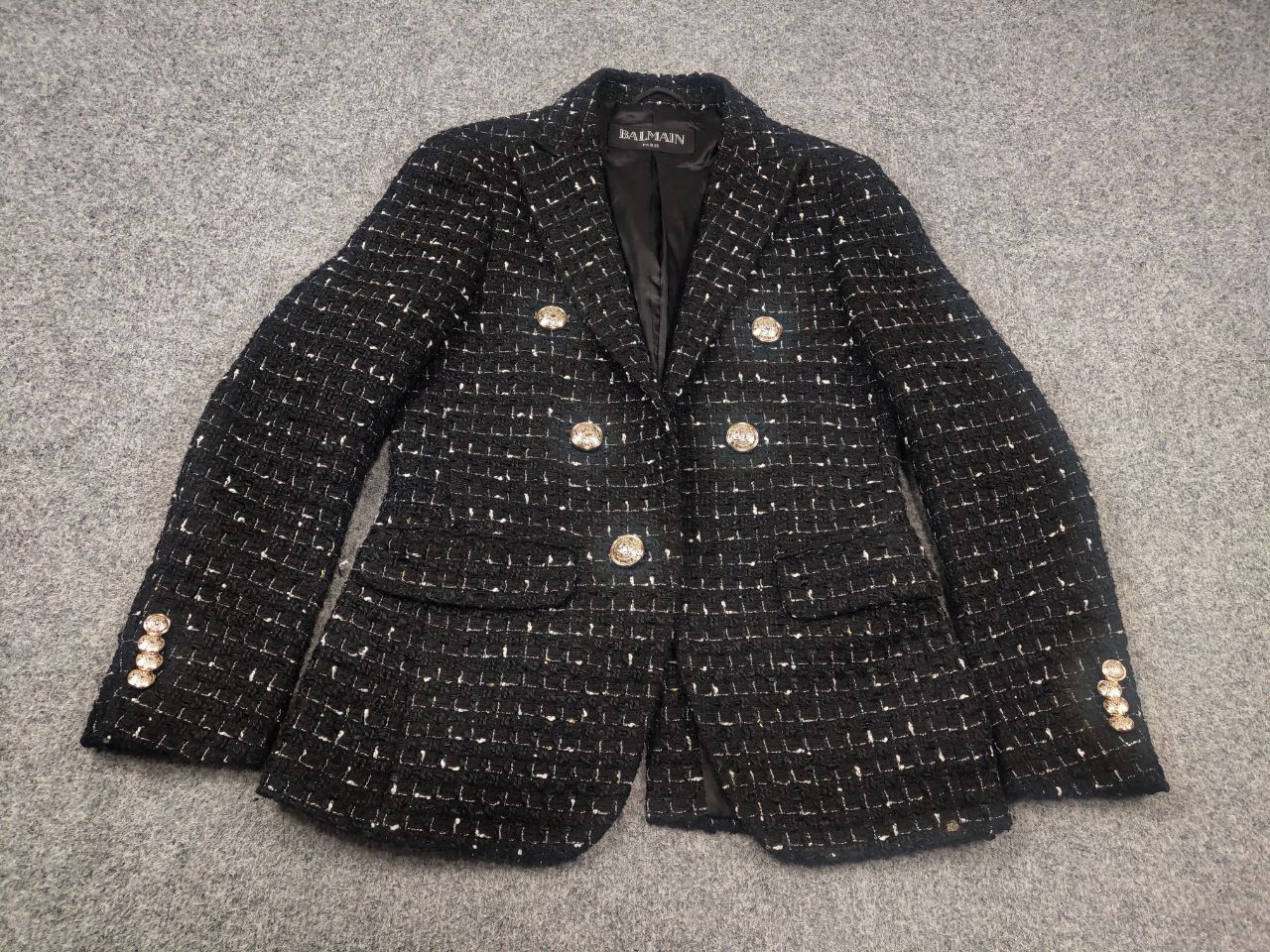 Balmain Balmain Paris Authentic Double Breasted tweed blazer Jacket Size M / US 6-8 / IT 42-44 - 3 Thumbnail