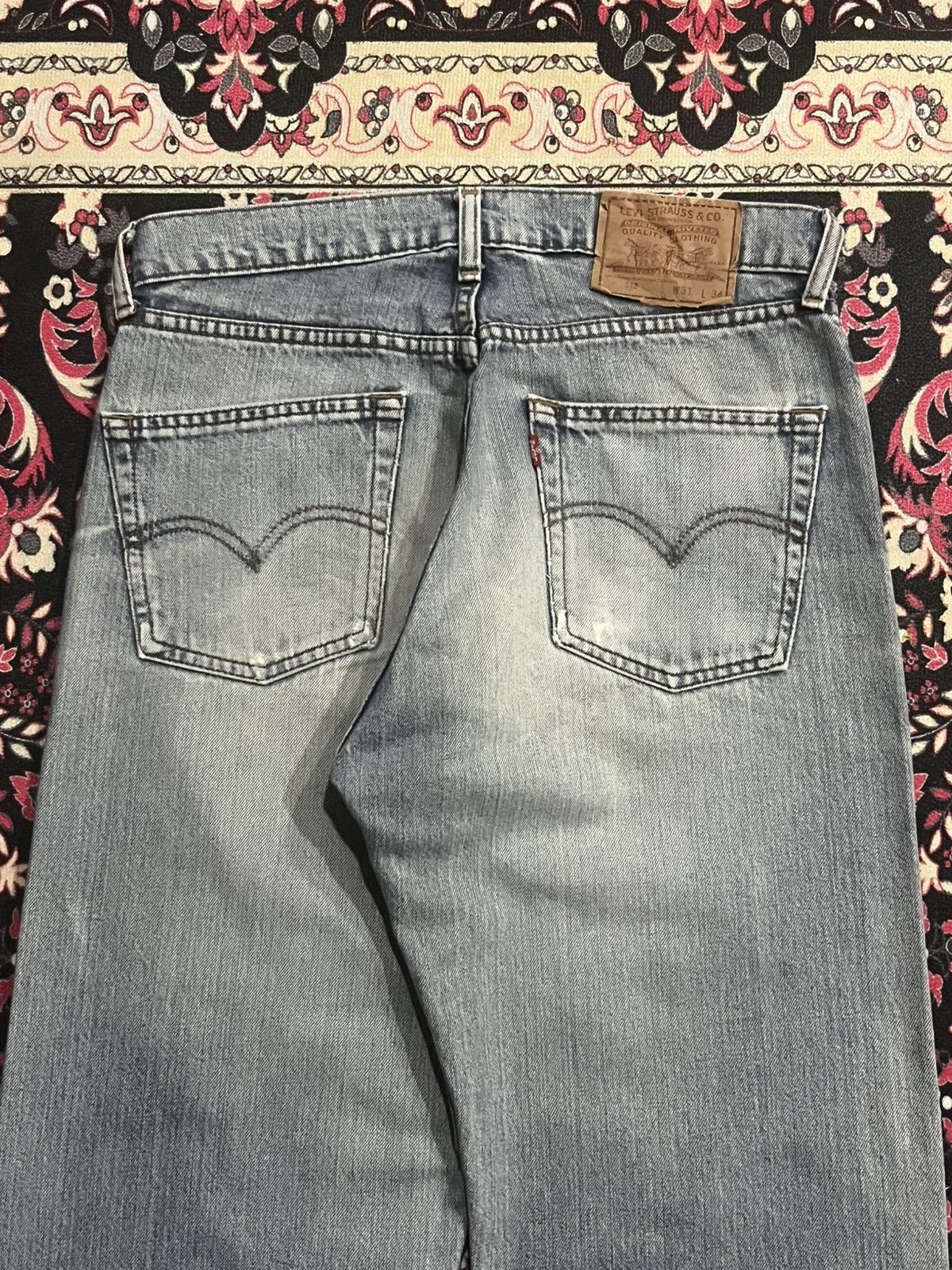 Levi's ⚡️Straight Leg⚡️Vintage Levi’s 512 Light Blue Wash Frayed Jean Size US 31 - 8 Thumbnail