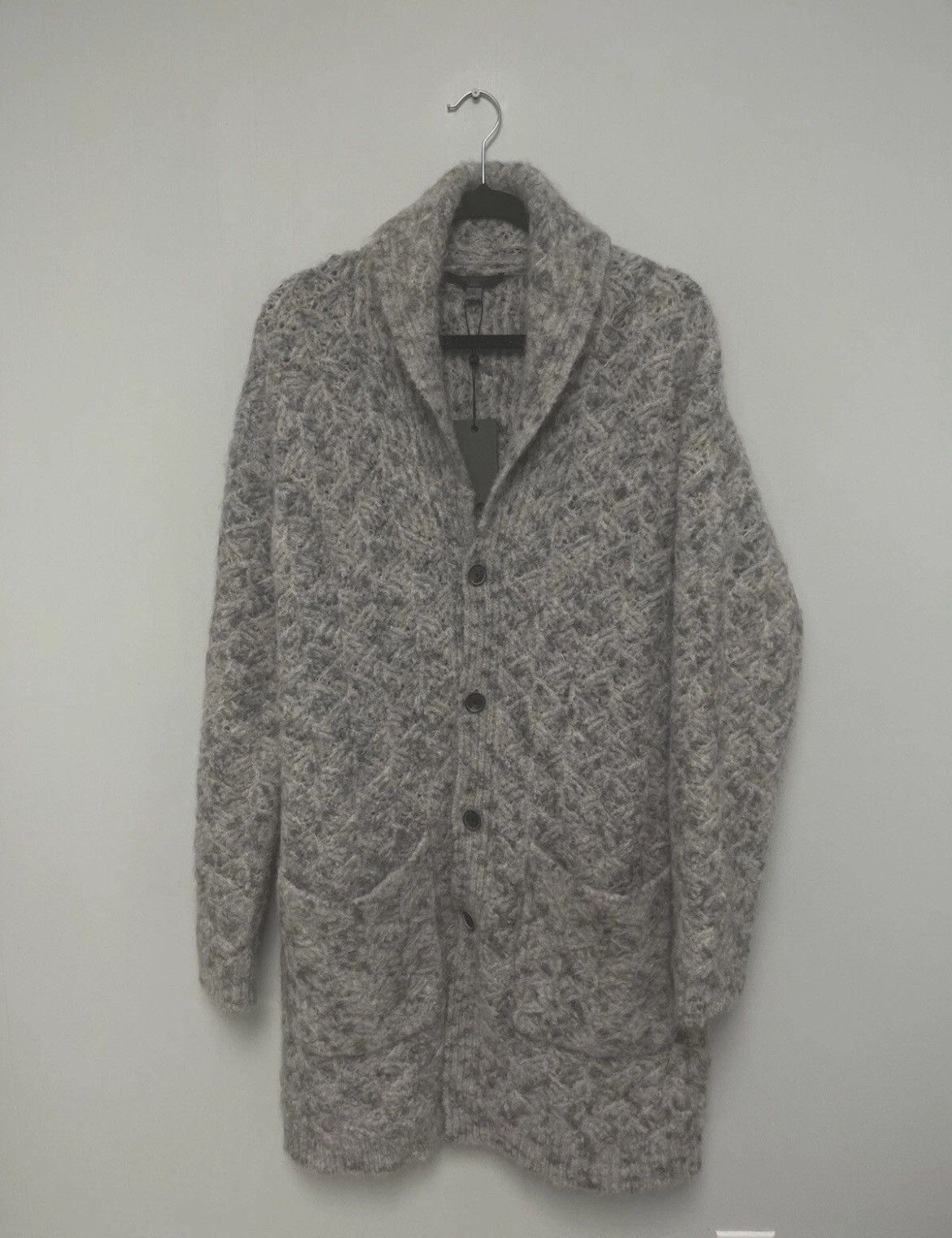 John Varvatos Audubon Shawl Collar Longline Cardigan Size medium. Size US M / EU 48-50 / 2 - 7 Thumbnail