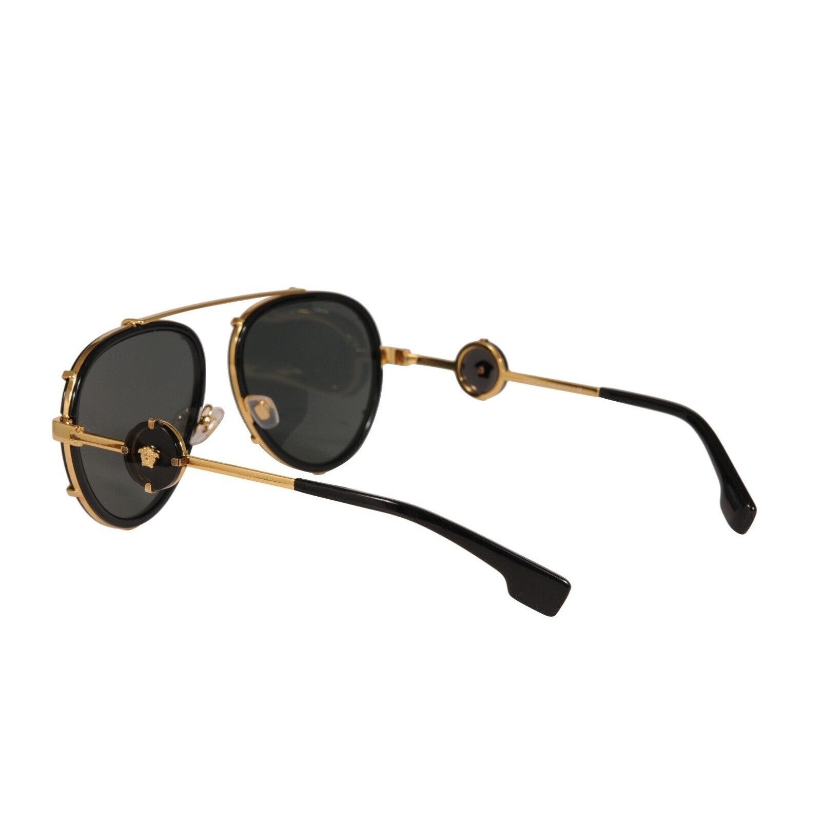 Versace Aviator Sunglasses Model 2232 Black Gold Size ONE SIZE - 7 Thumbnail