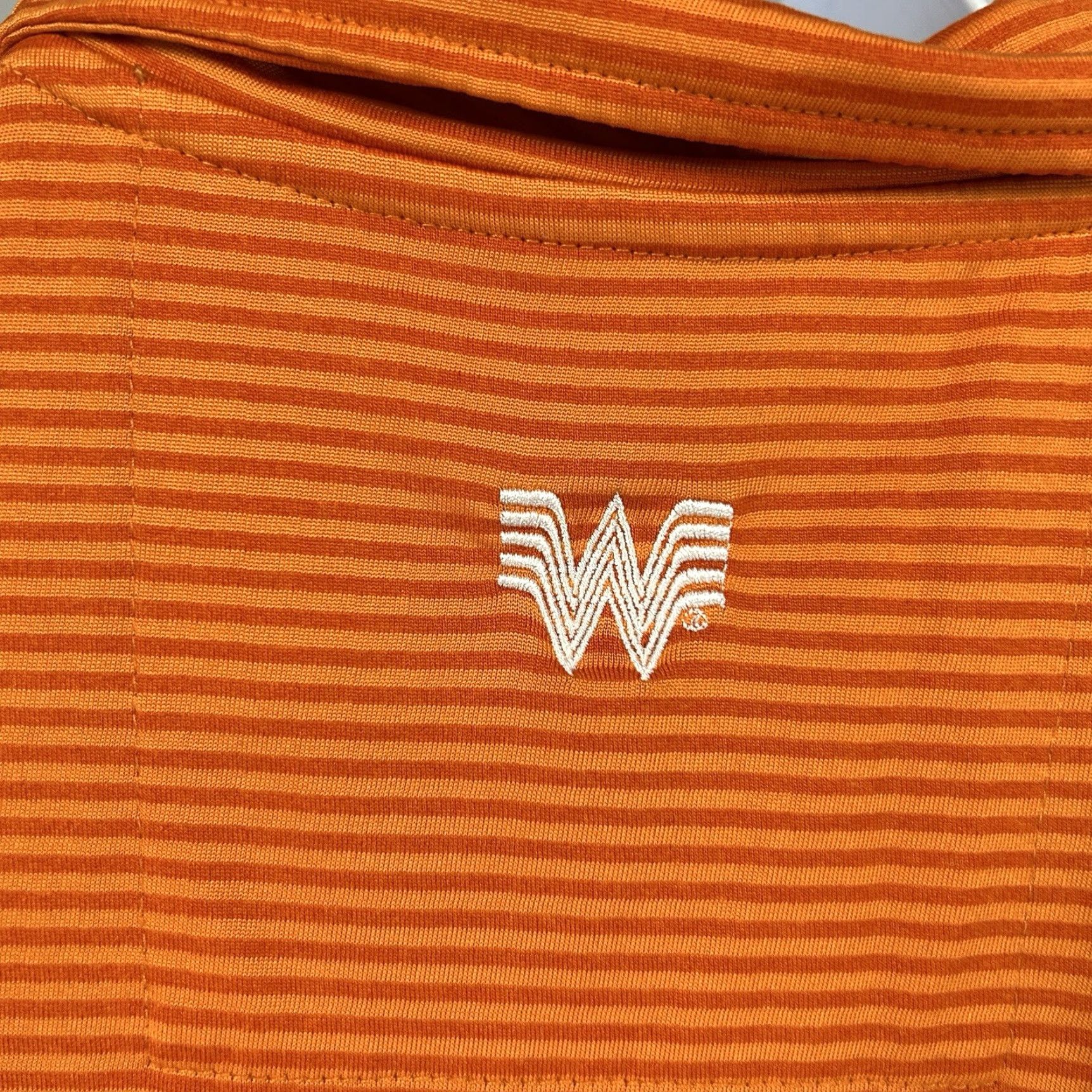 Vintage Whataburger Orange Striped Short Sleeve Quarter Button Polo Mens Size L Size US L / EU 52-54 / 3 - 5 Thumbnail
