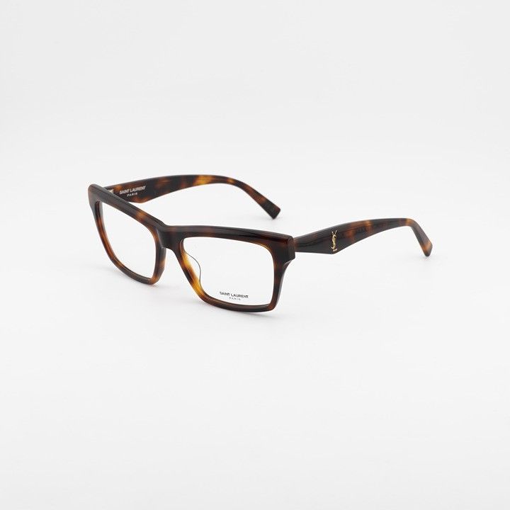 Saint Laurent Paris Saint Laurent SLM104 OPT 003 Eyeglasses Havana 56mm Square Size ONE SIZE - 1 Thumbnail