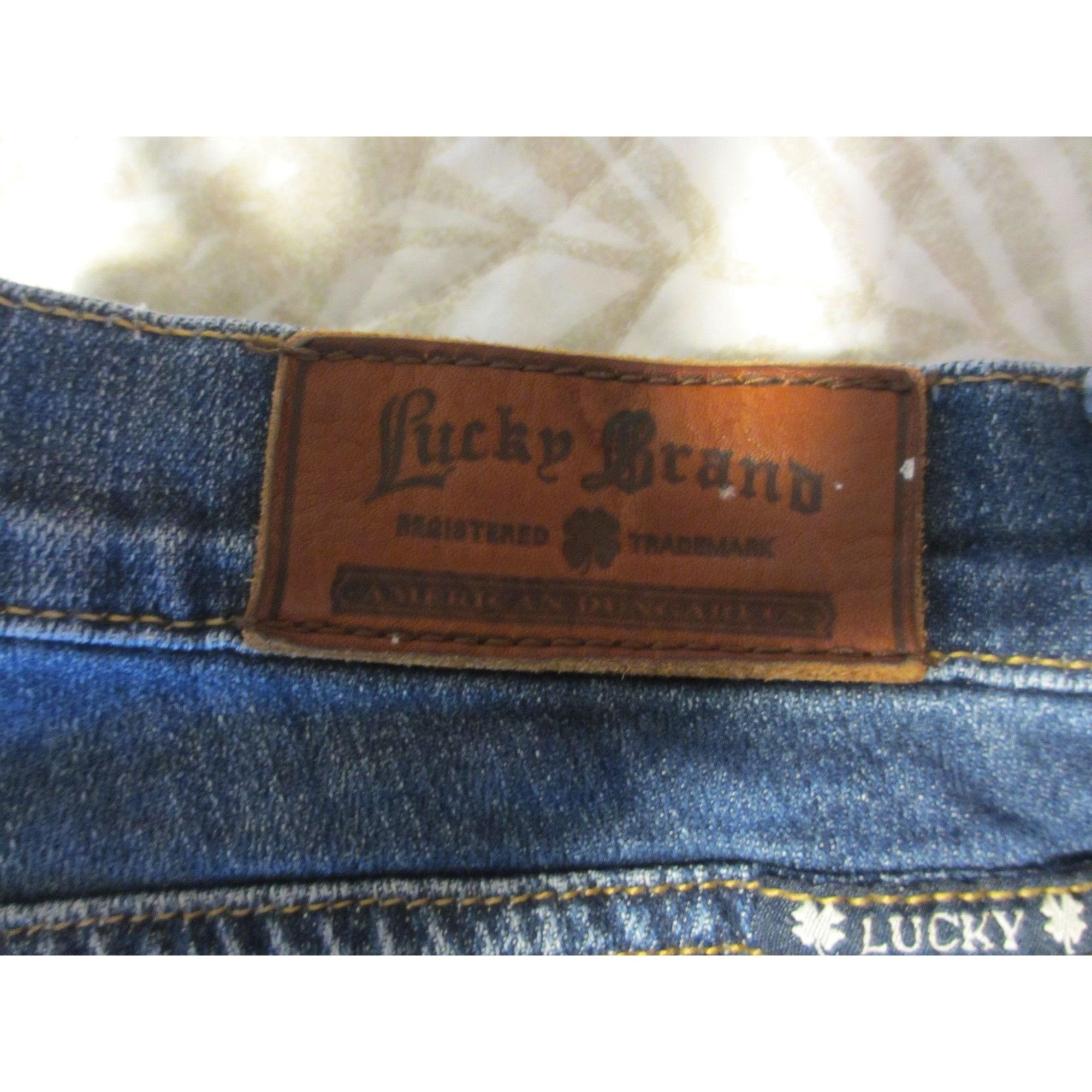 Lucky Brand Lucky Brand Womens Blue Denim Jeans With Leather Patch & Dis Size 32" / US 10 / IT 46 - 7 Thumbnail