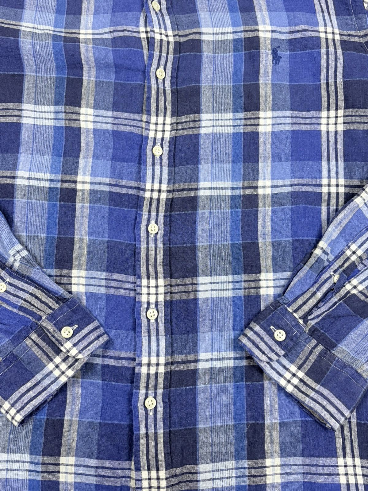 Ralph Lauren Polo Ralph Lauren 100% Linen Plaid Summer Shirt XXL Size US XXL / EU 58 / 5 - 9 Thumbnail