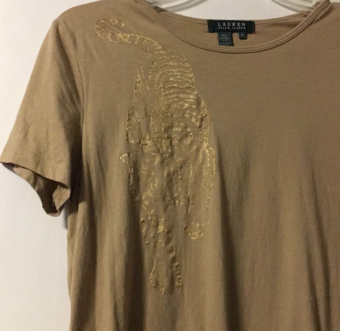 Lauren Ralph Lauren Lauren Ralph Lauren Tan Tiger T-Shirt Size M / US 6-8 / IT 42-44 - 2 Thumbnail