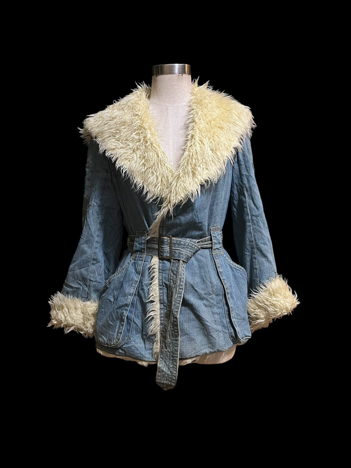 Tsumori Chisato Denim faux fur jacket Size M / US 6-8 / IT 42-44 - 1 Thumbnail