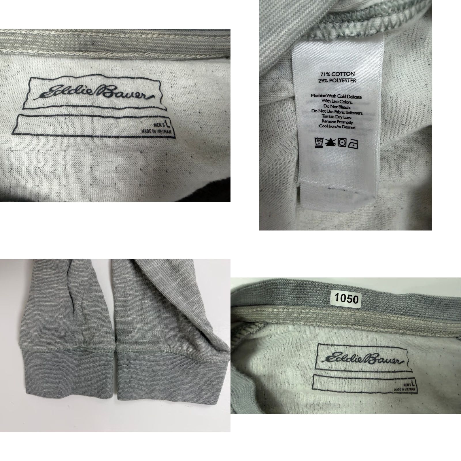 Eddie Bauer Eddie Bauer Thermal Henley Shirt Men Large Stretchy Dual-Layer Minimal Outdoors Shirt Size US L / EU 52-54 / 3 - 9 Thumbnail