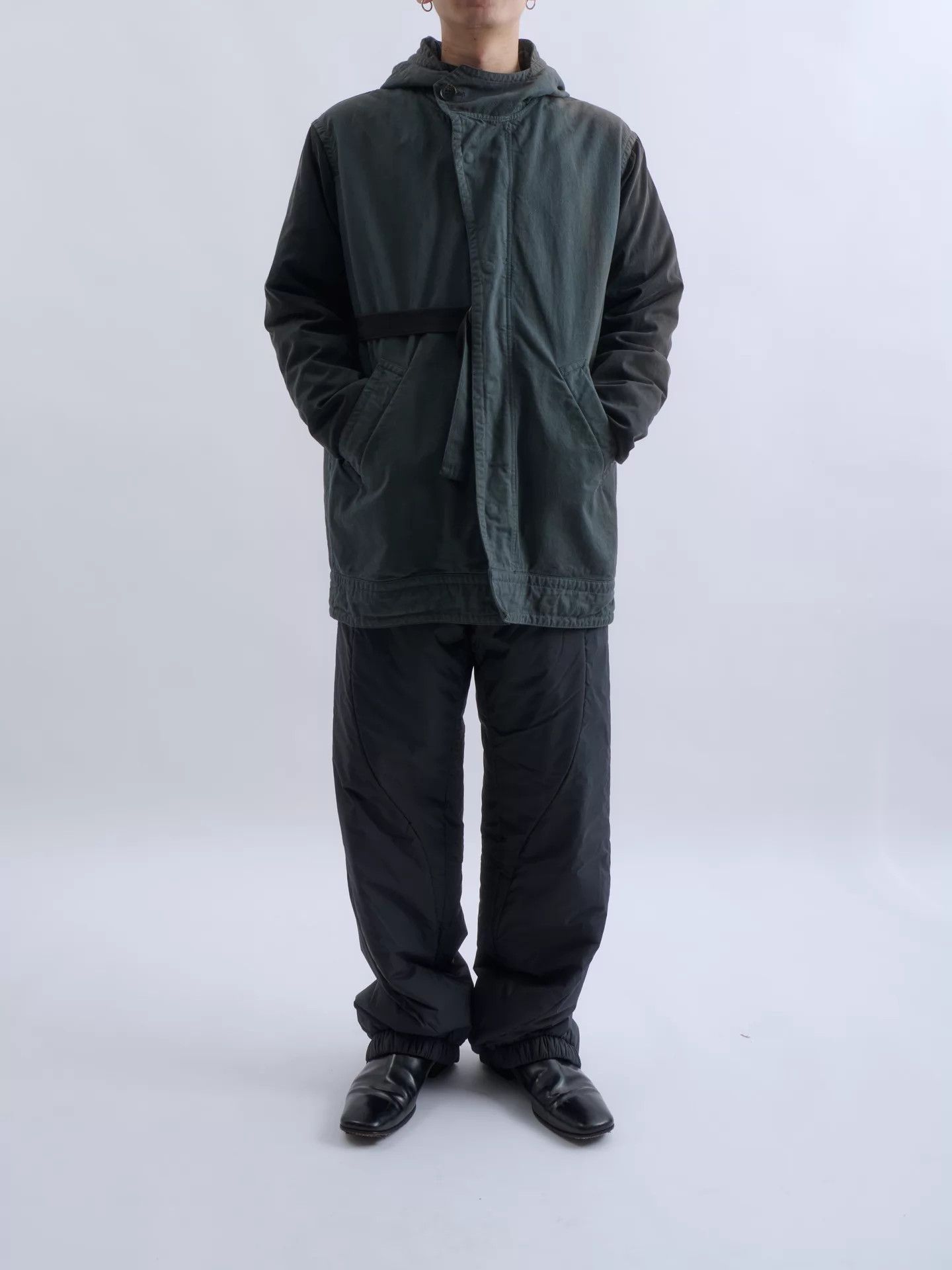 Robert Geller Robert Geller Cotton-Cupro Sleeve Hooded Padded Jacket Size US M / EU 48-50 / 2 - 1 Thumbnail