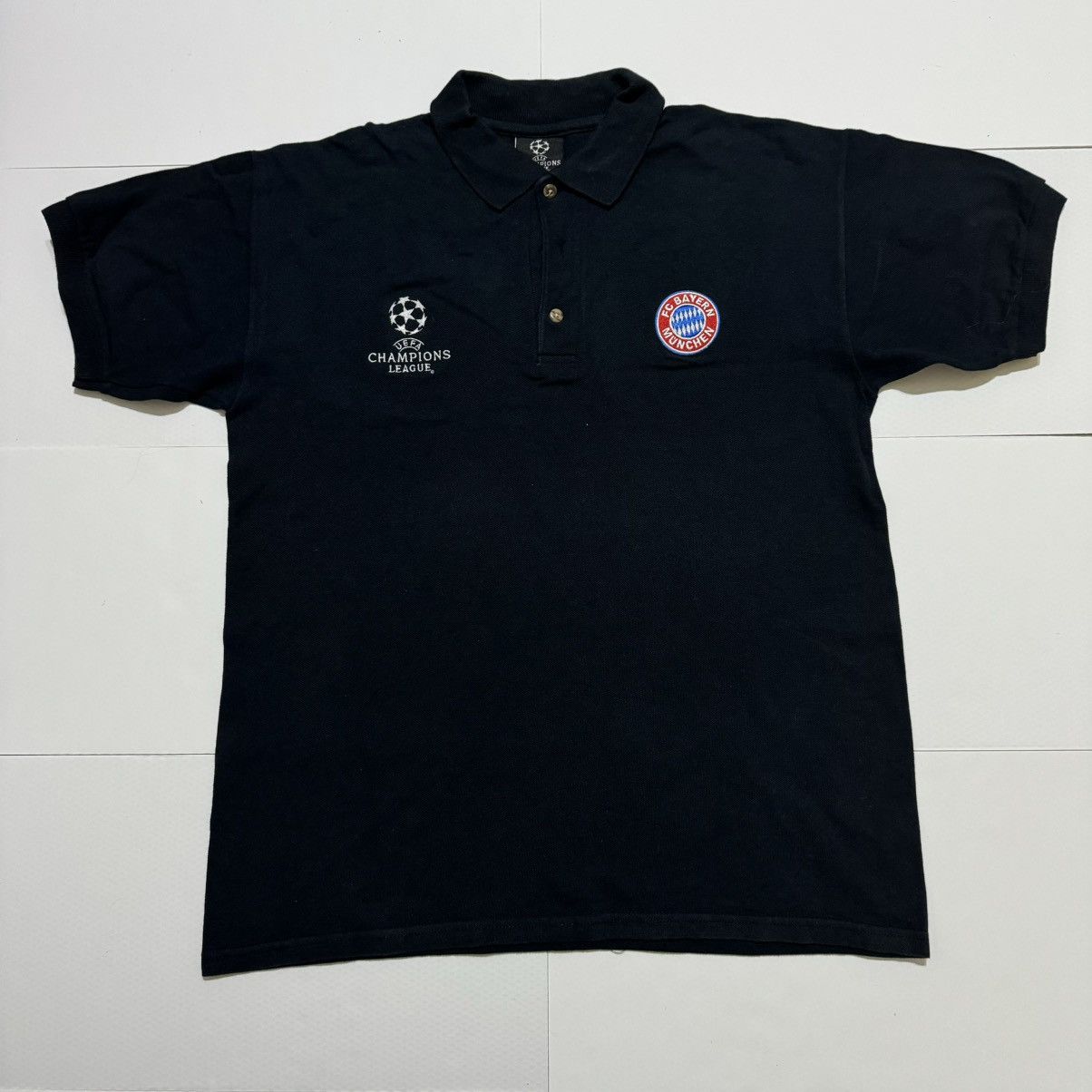 UEFA UEFA Champions League Bayern Munchen Munich Black Polo Shirt Size US M / EU 48-50 / 2 - 1 Thumbnail
