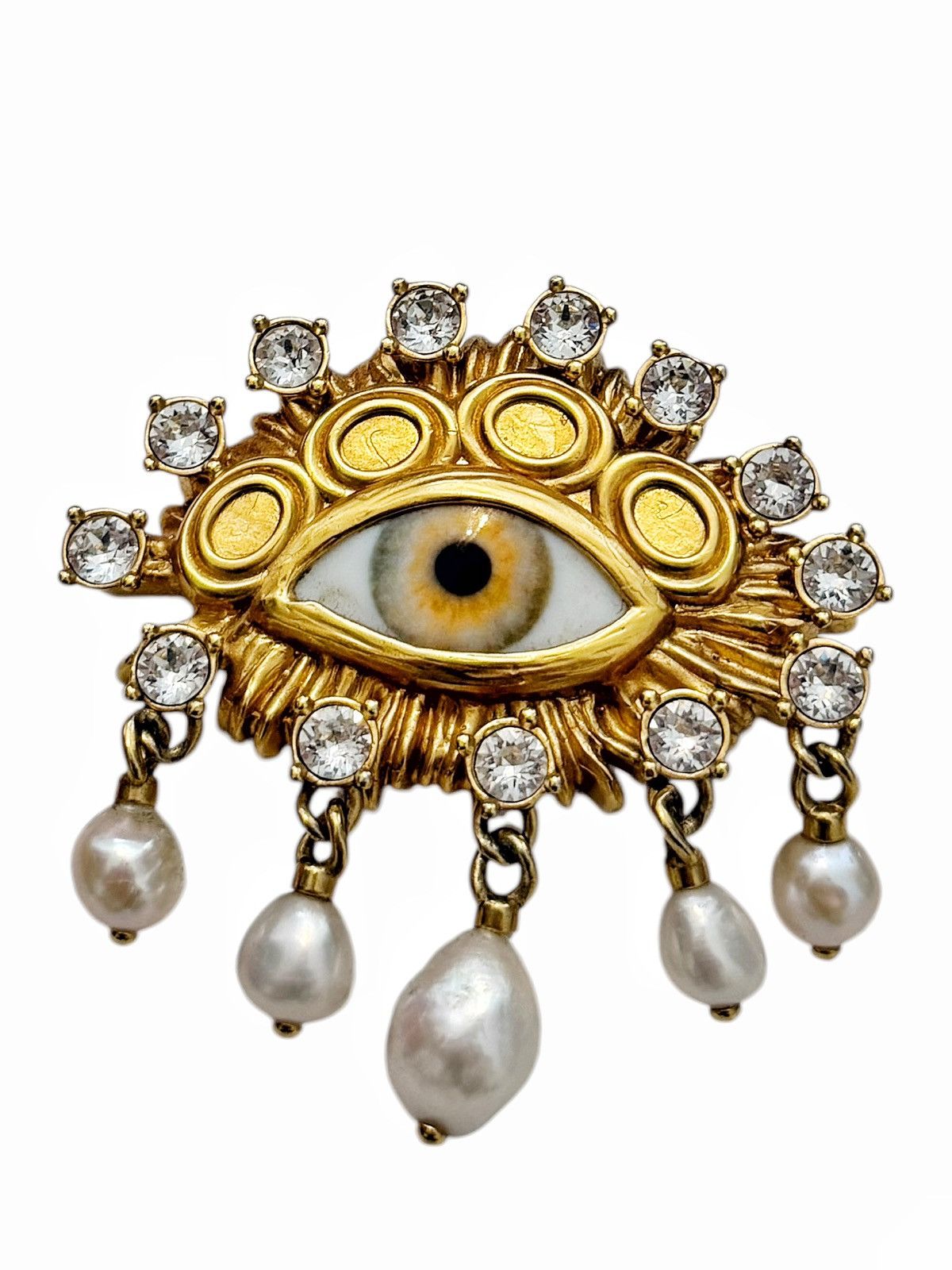 Other Schiaparelli Eye Crystal Brooch Pin Size ONE SIZE - 4 Thumbnail