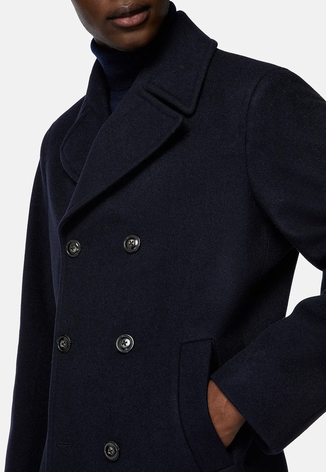Boggi Peacoat in Wool - Amsterdam Size US L / EU 52-54 / 3 - 2 Thumbnail