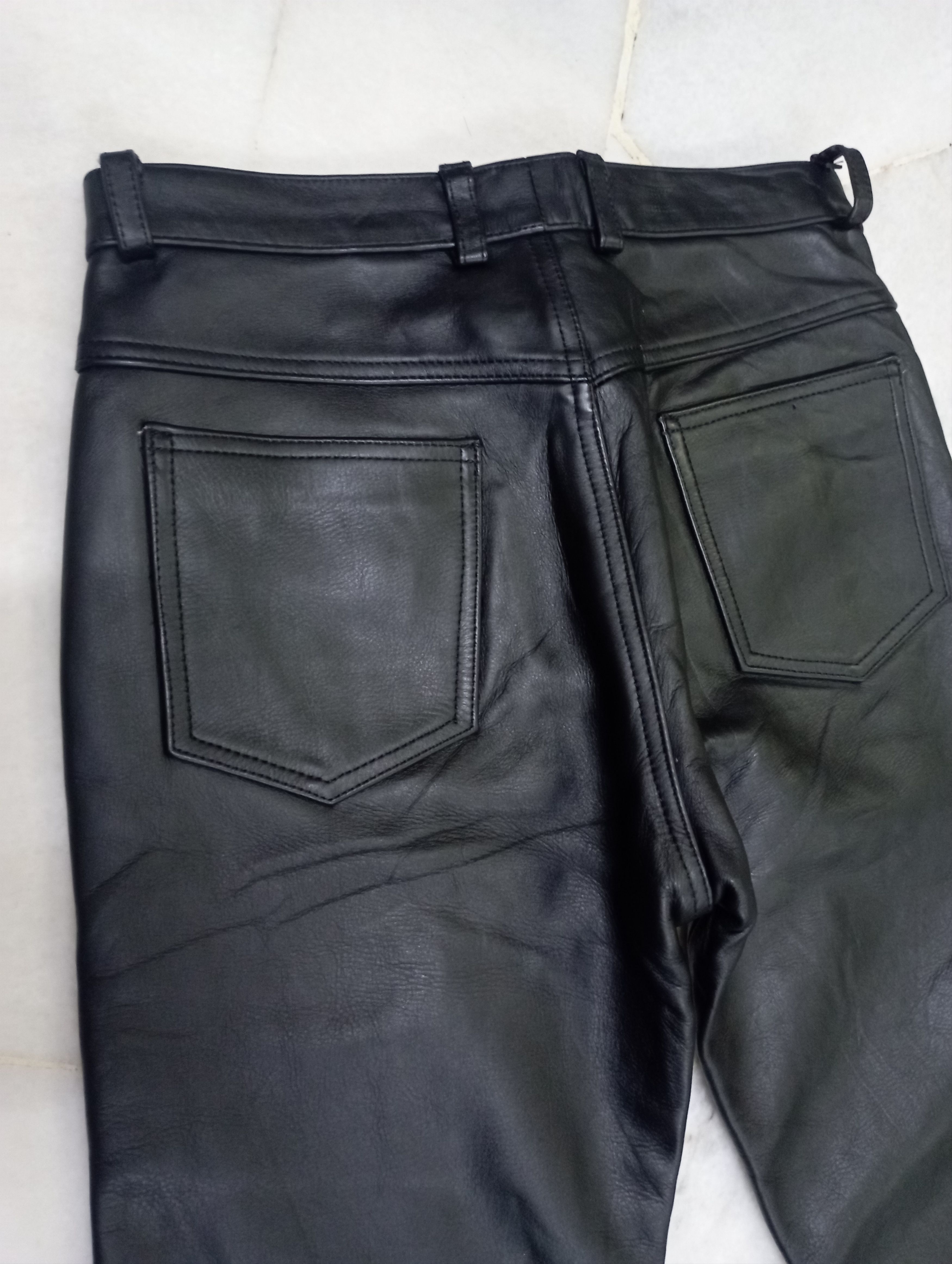 If Six Was Nine 2000s Japanese Archieve Cow Leather MET'Z Fl6 Flare Jeans Size US 28 / EU 44 - 14 Thumbnail