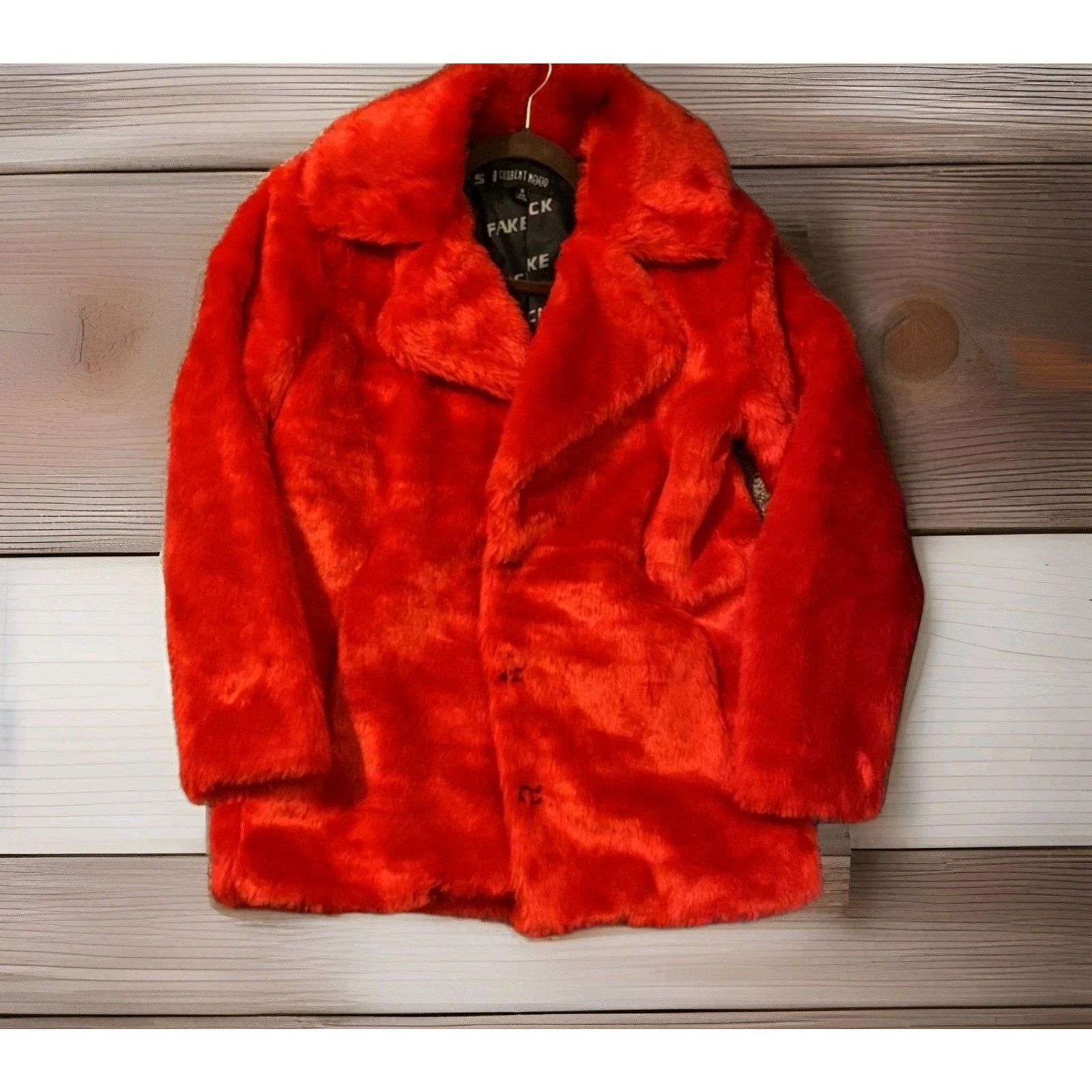 Dolls Kill Dolls Kill Current Mood Racked Up Faux Fur Coat Jacket Red Size XS / US 0-2 / IT 36-38 - 4 Thumbnail
