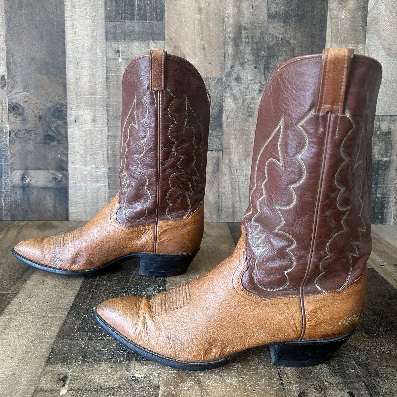 Panhandle Slim Panhandle Slim Vintage Smooth Ostrich Cowboy Boots Mens 12 D Size US 12 / EU 45 - 12 Thumbnail