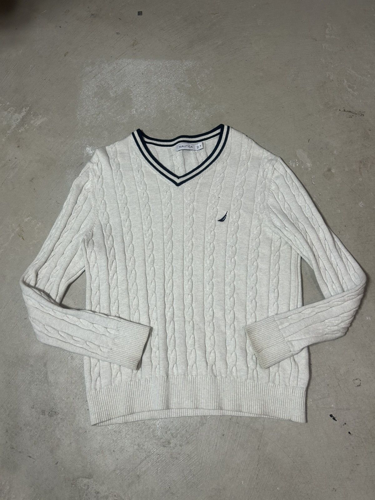 Nautica Vintage Nautica cable knit sweater Size US M / EU 48-50 / 2 - 6 Thumbnail
