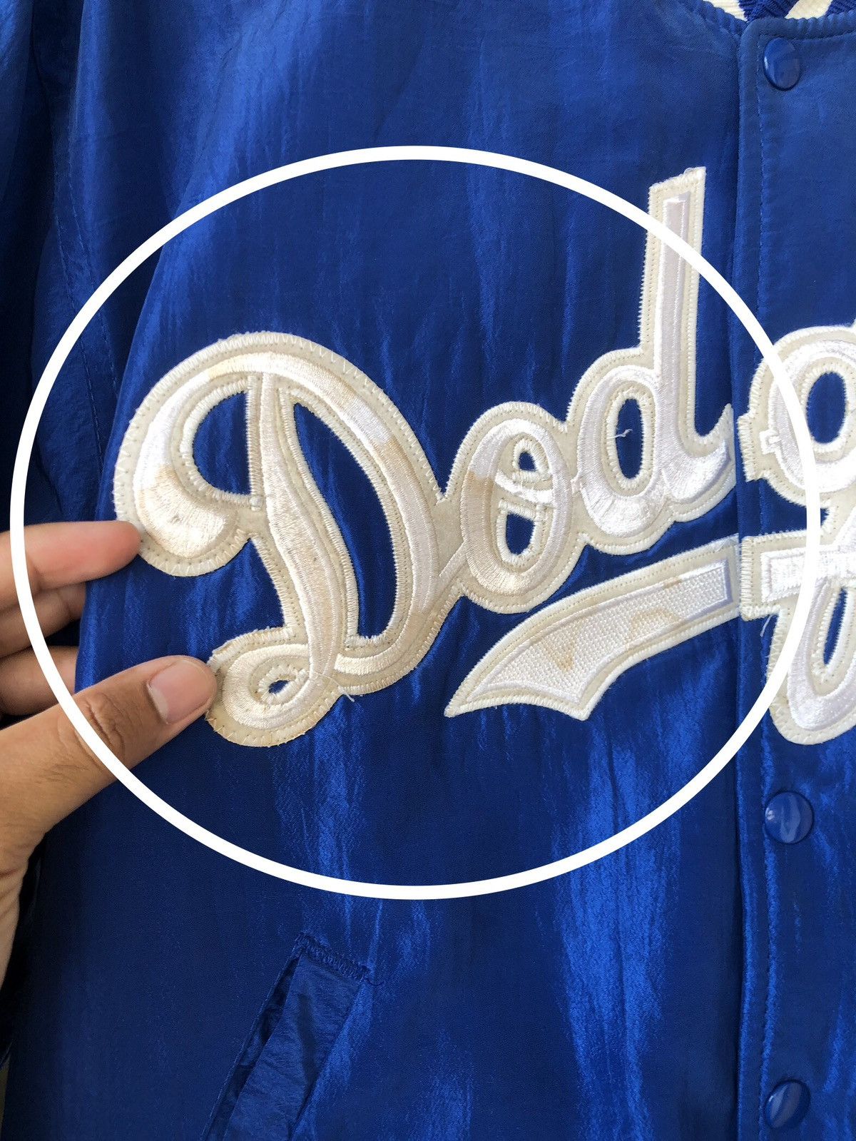 MLB Vintage 90s Dodgers MLB Nomo by Starter Bomber Jacket Size US M / EU 48-50 / 2 - 6 Thumbnail