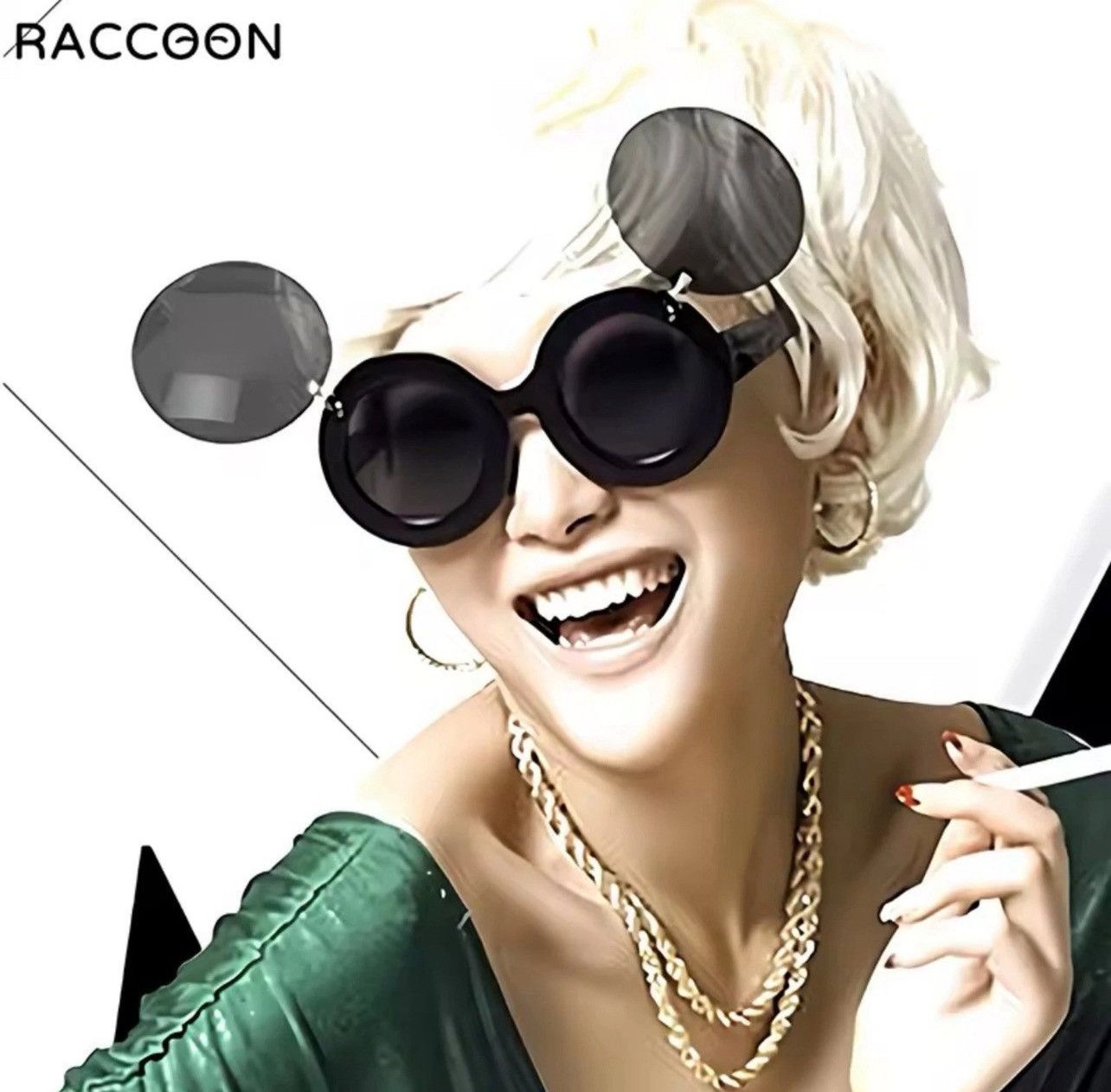 Other Vintage Lady Gaga Flip Sunglasses Women Fashion Chic Size ONE SIZE - 4 Thumbnail