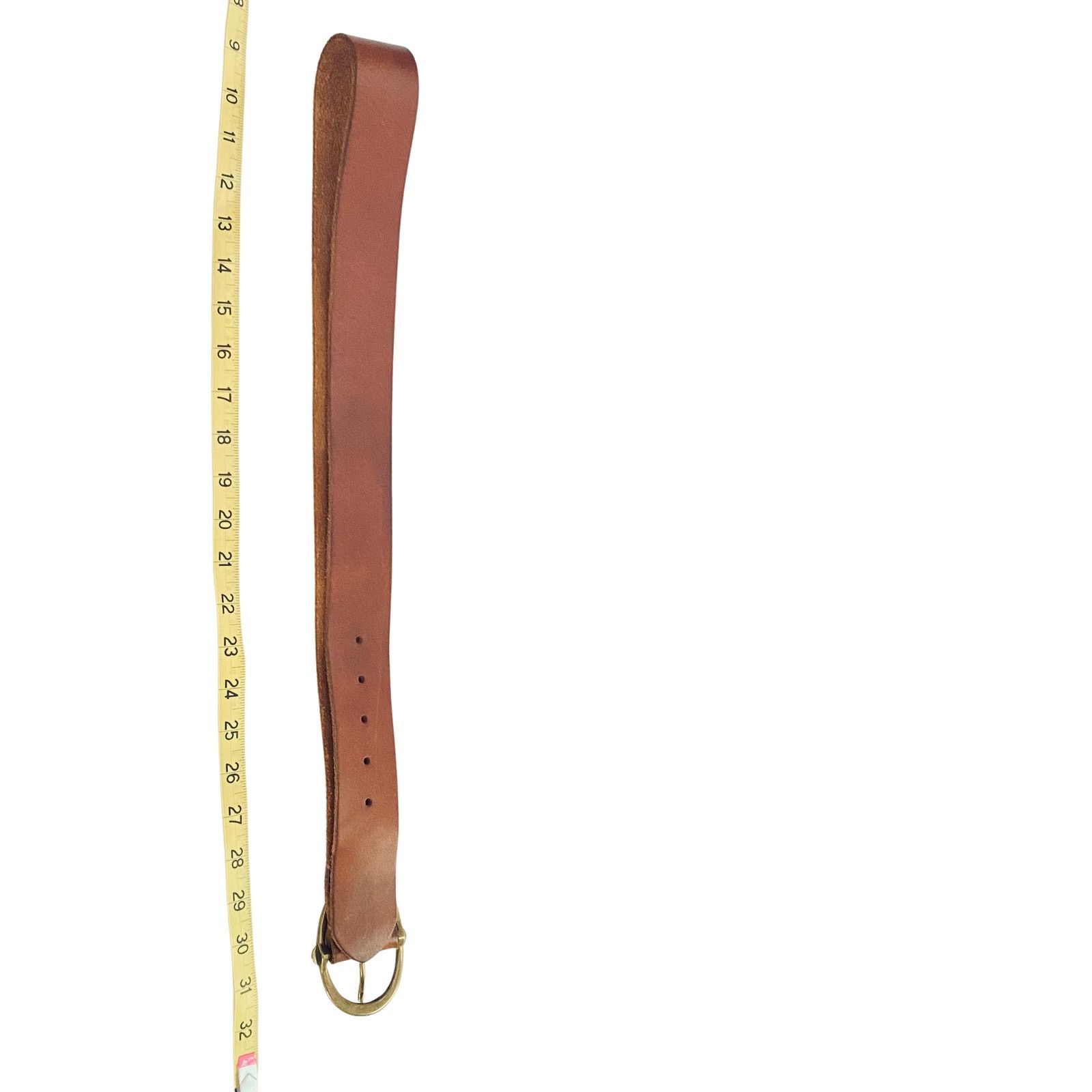 Ralph Lauren Ralph Lauren Tan Leather Belt with Brass Buckle Size 34 Size 34 - 3 Thumbnail