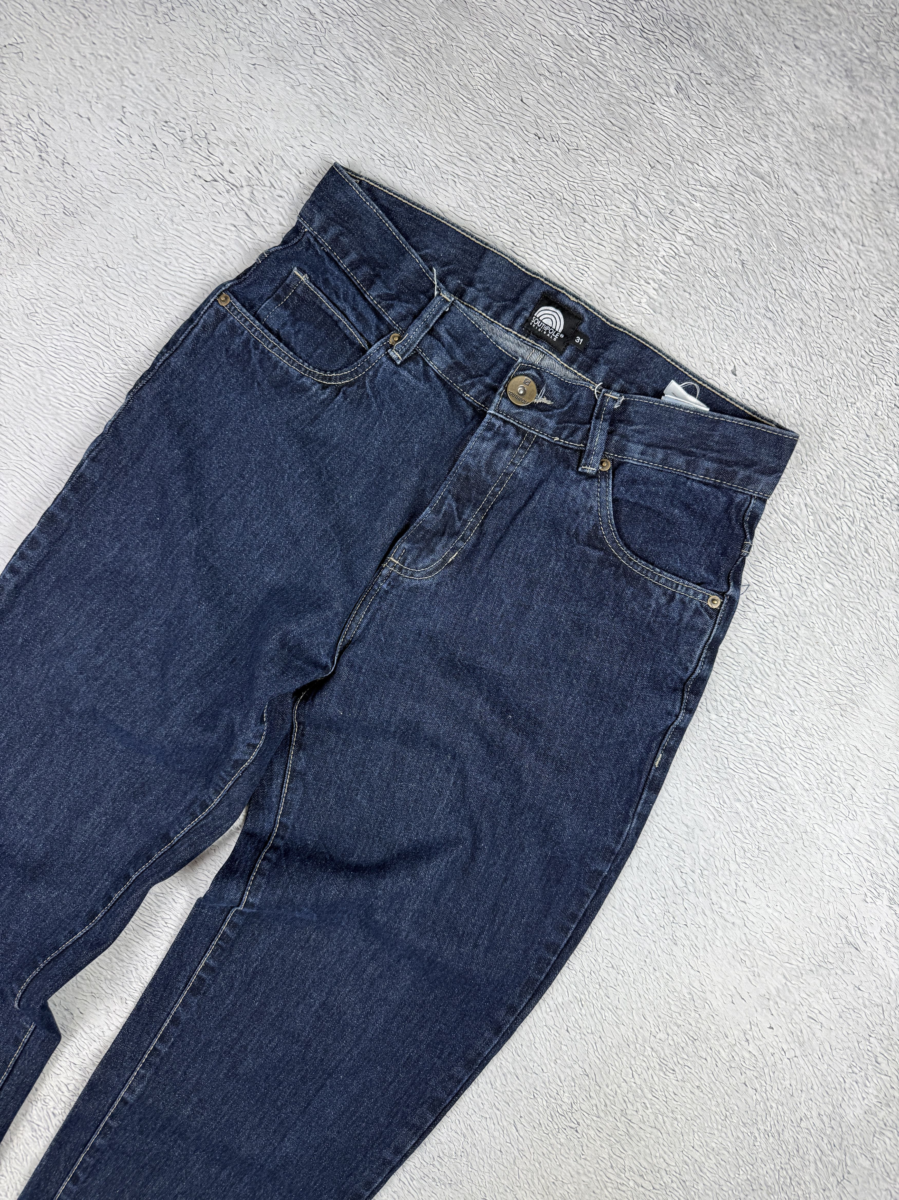 JNCO × Japanese Brand × Southpole Southpole Vintage Carpenter Jeans Back Logo Blue Sk8 Size US 31 - 5 Thumbnail