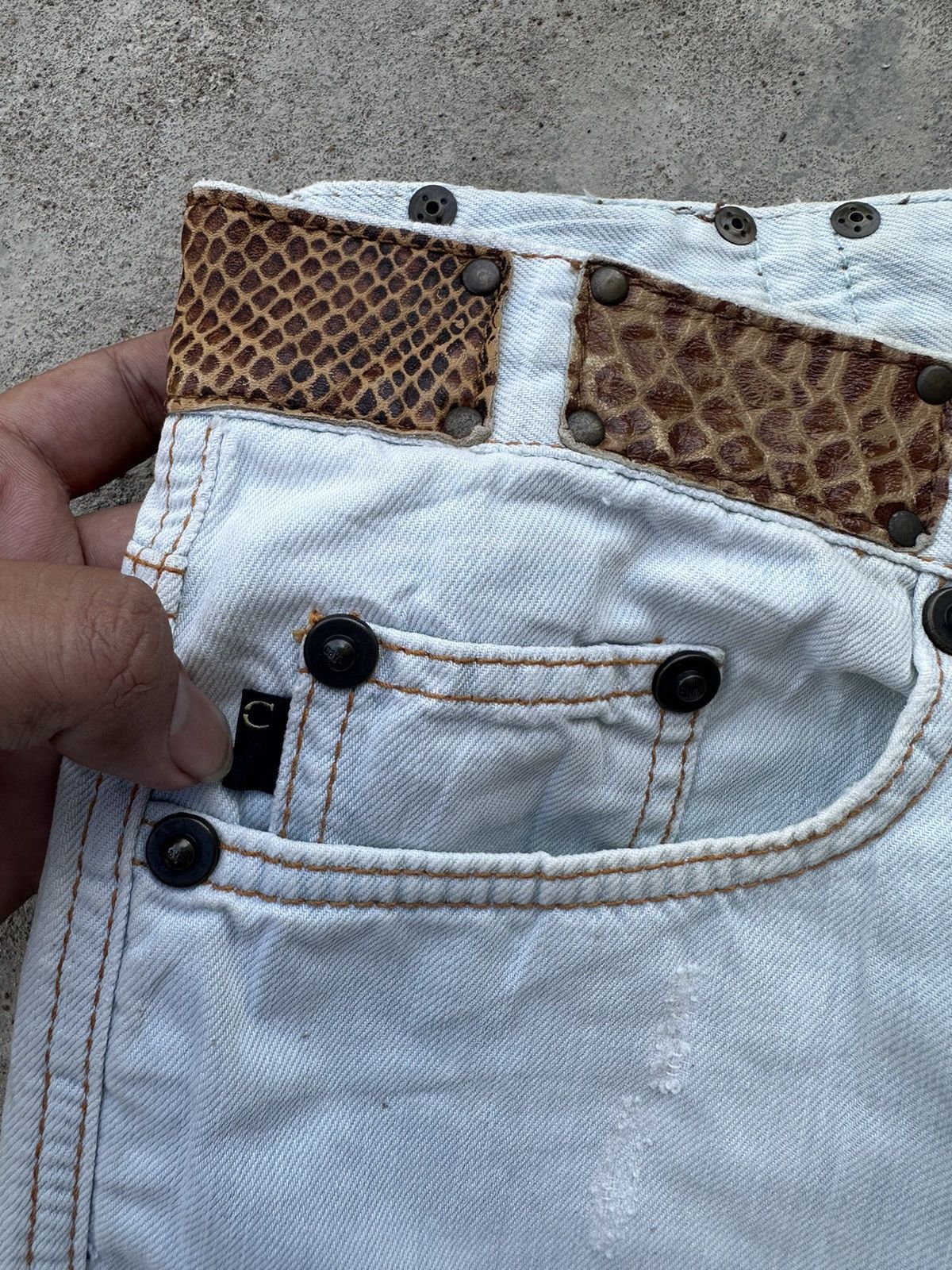 Roberto Cavalli Roberto Cavalli Just Cavalli Snake Distressed jeans Size US 30 / EU 46 - 6 Thumbnail