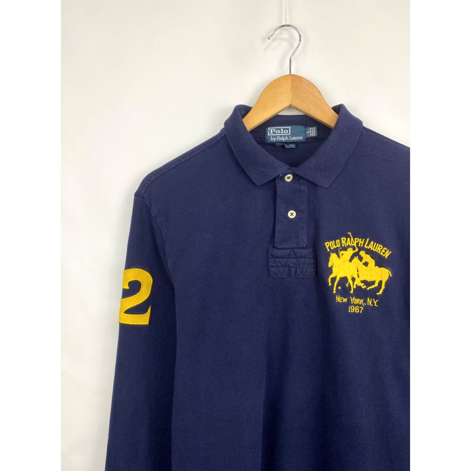 Ralph Lauren VINTAGE Ralph Lauren Mens L Dark Blue 90s Polo New York Long Sleeve size Size US L / EU 52-54 / 3 - 3 Thumbnail