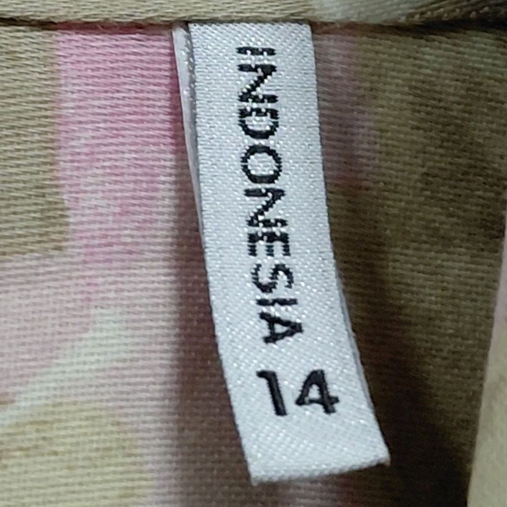 Vintage Foxcroft NYC NON-IRON Floral Button-Up Shirt Beige Woven Long Size 14 Women Ladies Dress Shirt Size XL / US 12-14 / IT 48-50 - 4 Thumbnail