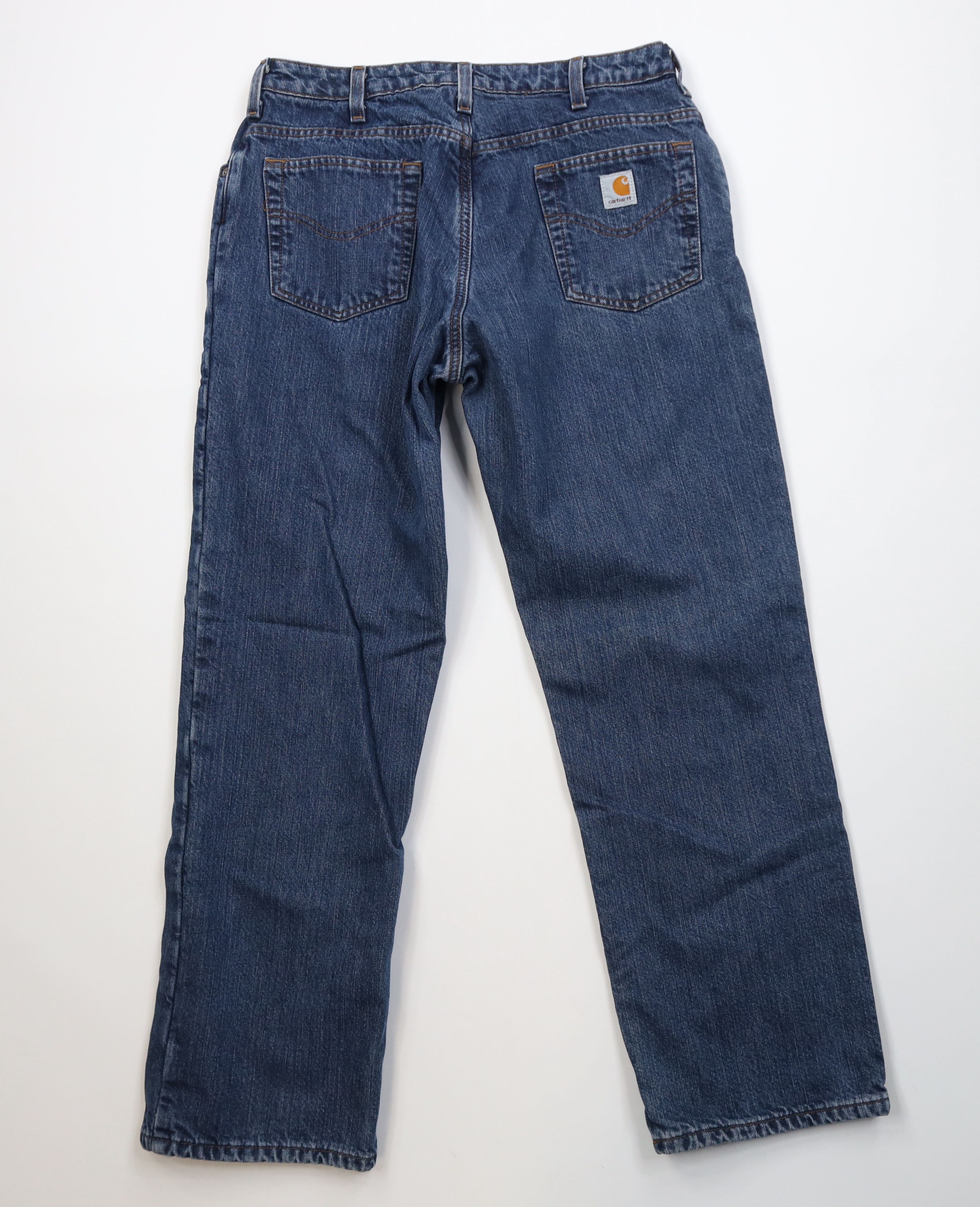 Carhartt Vintage Y2K Carhartt Flannel Lined Wide Leg Denim Jeans Blue Size 32" / US 10 / IT 46 - 10 Thumbnail