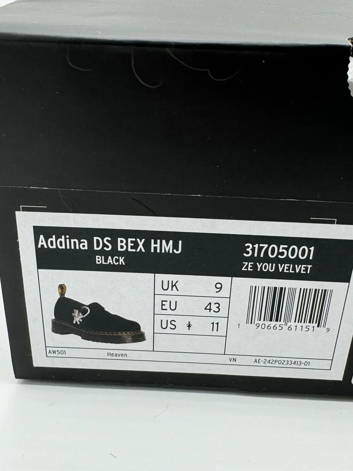 Dr. Martens × Heaven by Marc Jacobs Heaven x Dr. Martens Mary Jane Addina Velvet Black Size US 10 / EU 43 - 3 Thumbnail