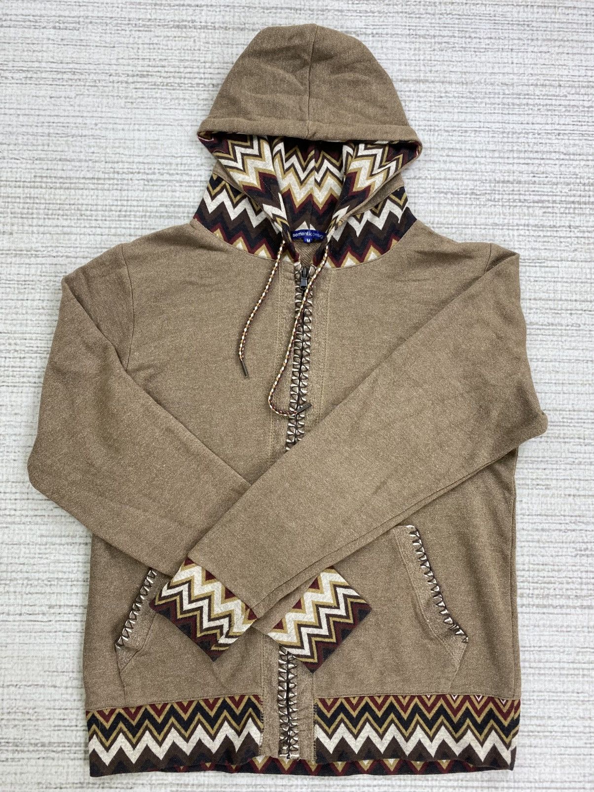 Japanese Brand × Vintage × semanticdesign Vintage Semantic Design Navajo Style Hoodie Jacket Size US M / EU 48-50 / 2 - 5 Thumbnail