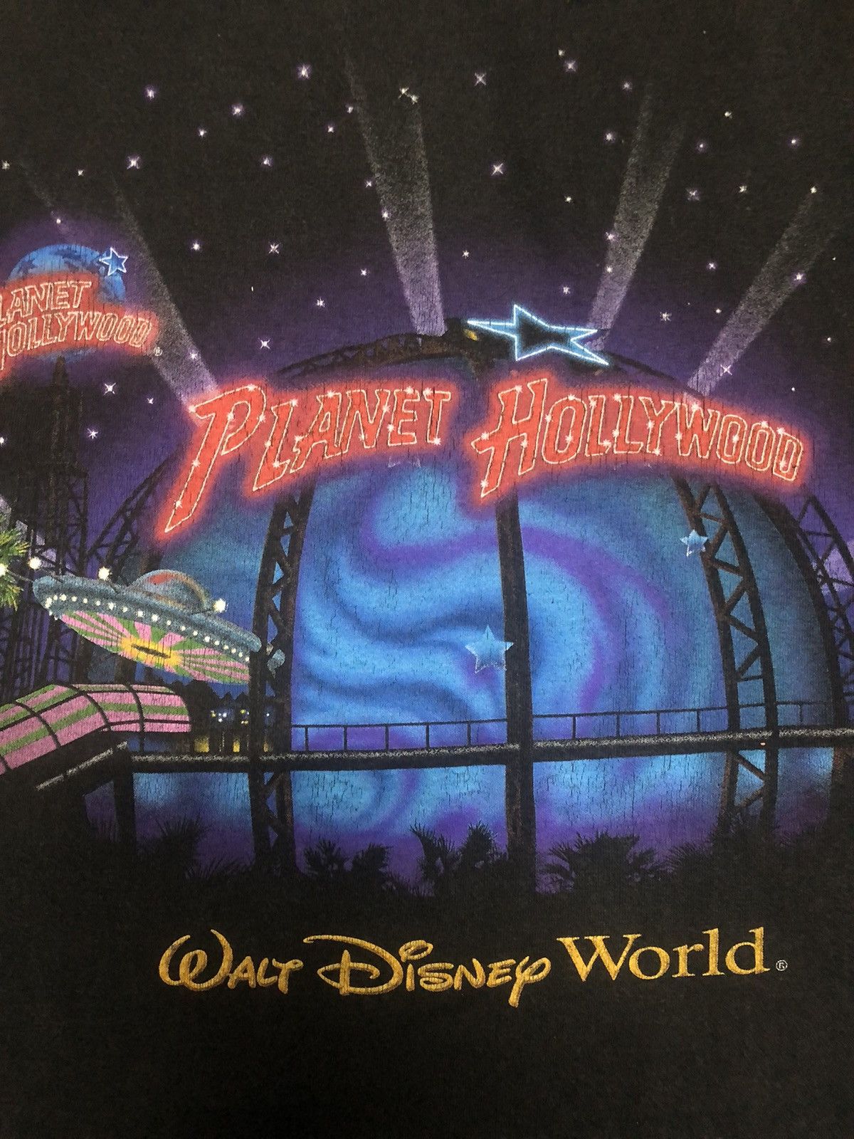Vintage Vintage 90s Sunfaded Planet Hollywood Walt Disney Tee Size US XXL / EU 58 / 5 - 5 Thumbnail
