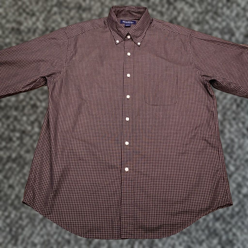 Brooks Brothers Brooks Brothers Shirt Mens Large Brown Plaid Button Up Size US L / EU 52-54 / 3 - 1 Thumbnail