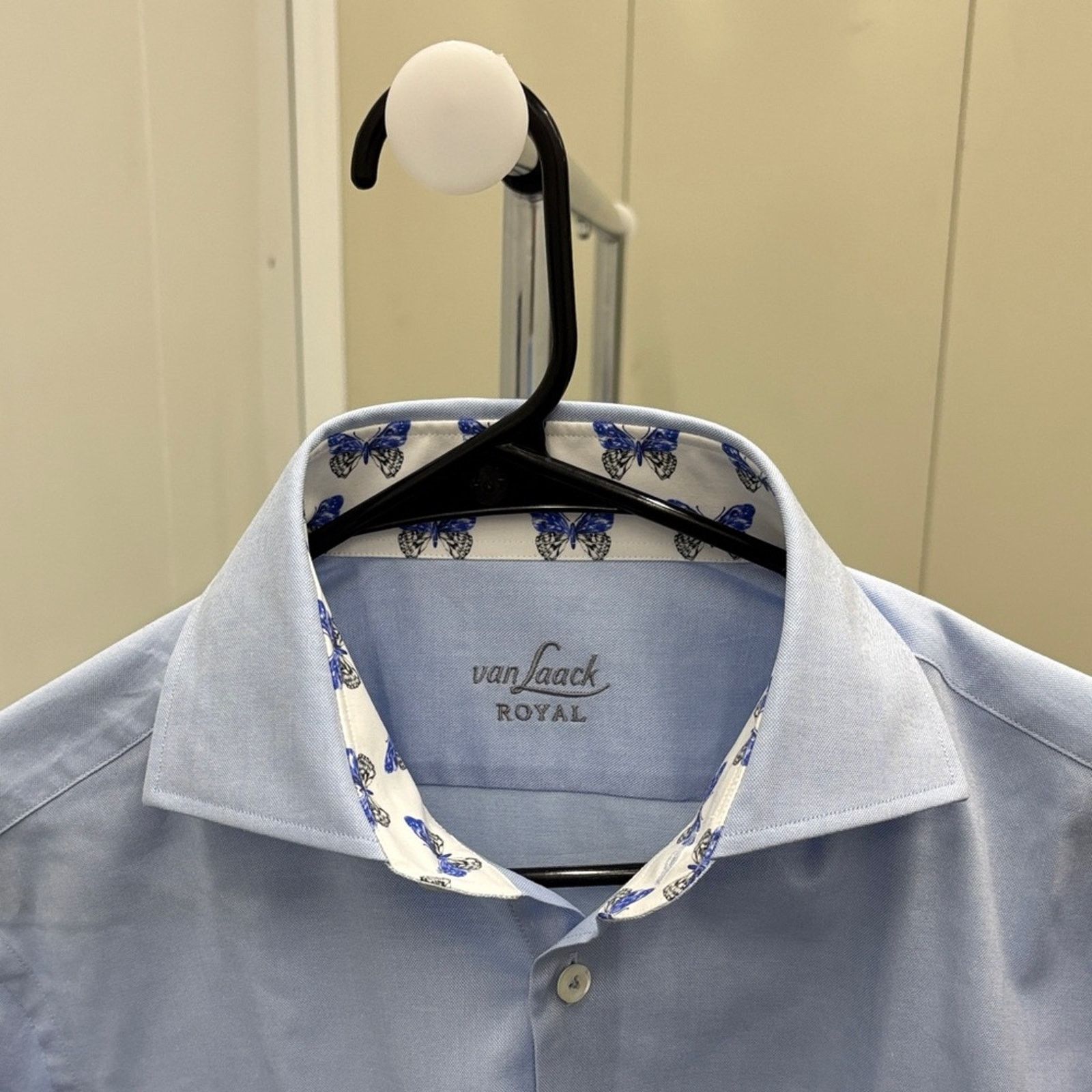 NWT Van Laack Royal Light Blue Dress Shirt Size S