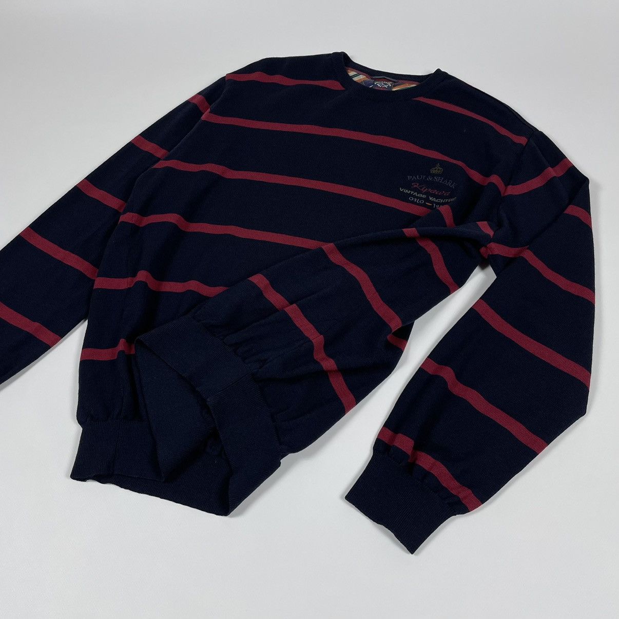 Paul & Shark Paul & Shark Vintage Wool Striped Sweater Jumper Size US XXL / EU 58 / 5 - 6 Thumbnail