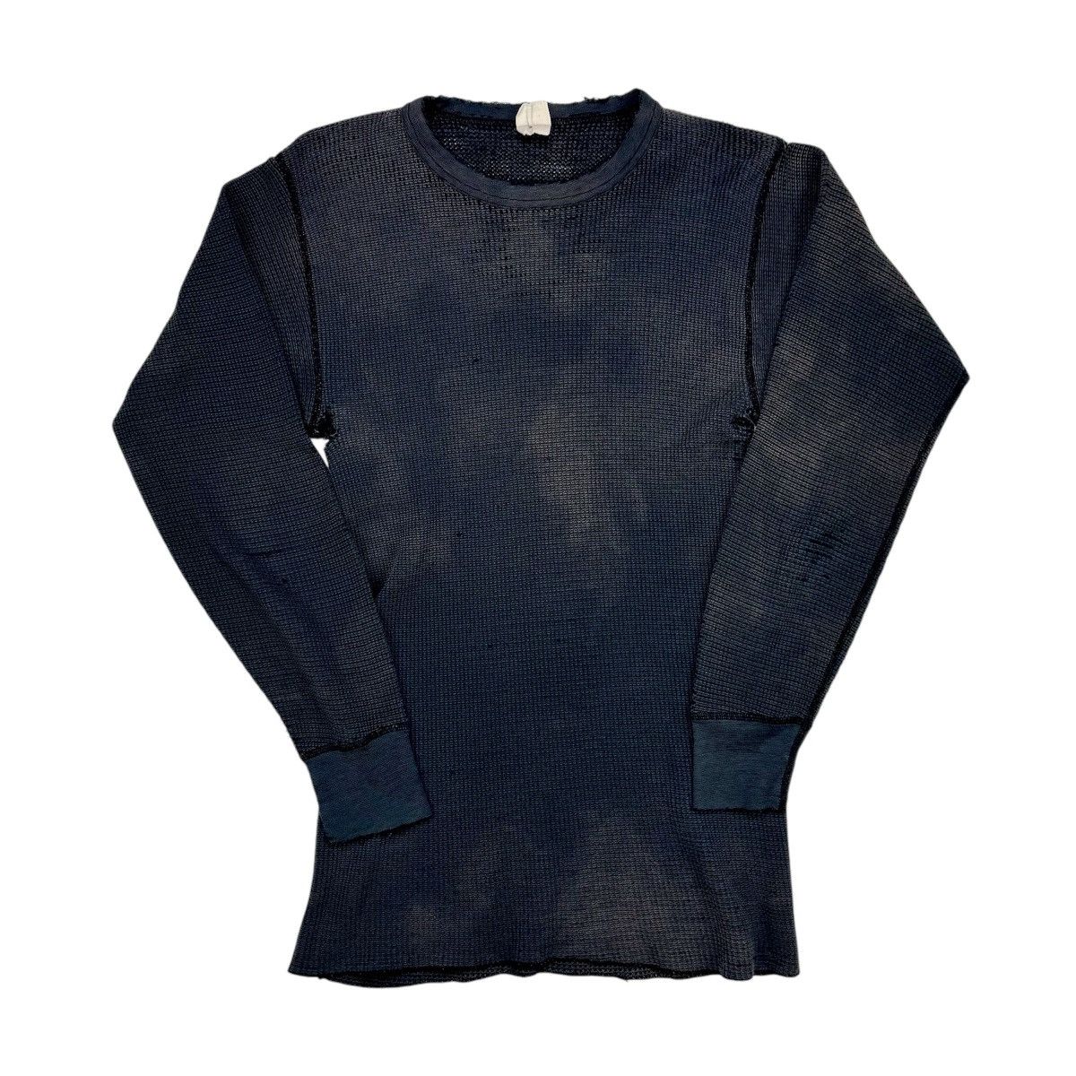 Vintage VINTAGE 70'S THRASHED FADED BLACK THERMAL Size US XL / EU 56 / 4 - 2 Thumbnail