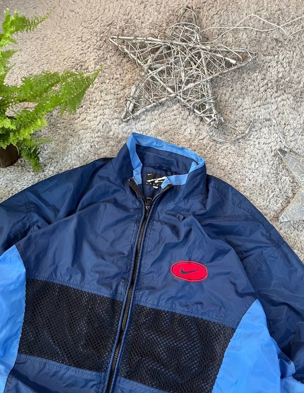 Nike × Vintage 90s Nike Vintage Light Jacket Streetwear Big Logo Swoosh Size US XL / EU 56 / 4 - 6 Thumbnail