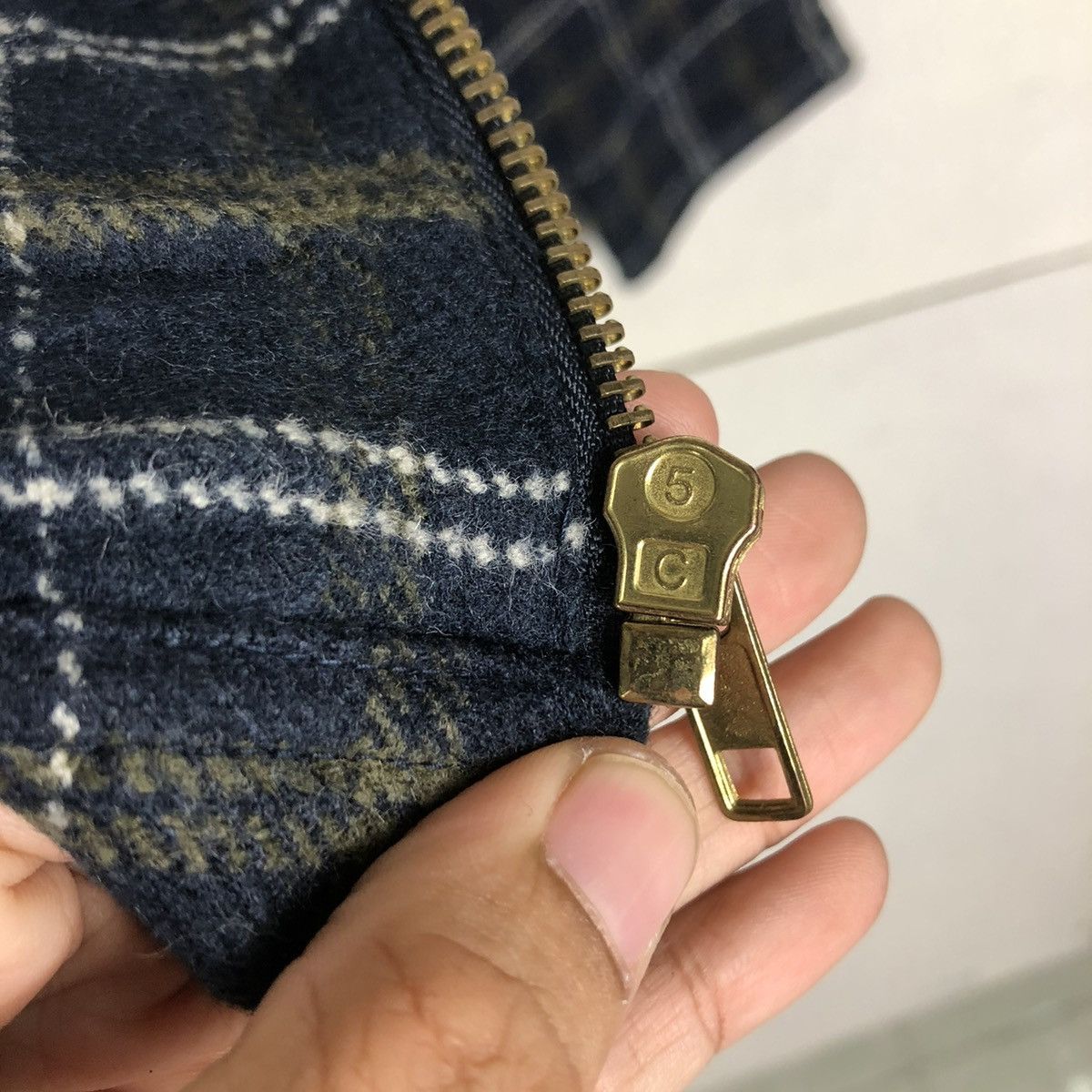 Japanese Brand × Vintage 📌VINTAGE ZIPPER JACKET BLACK BASS TARTAN ISSEY MIYAKE Size US M / EU 48-50 / 2 - 18 Thumbnail