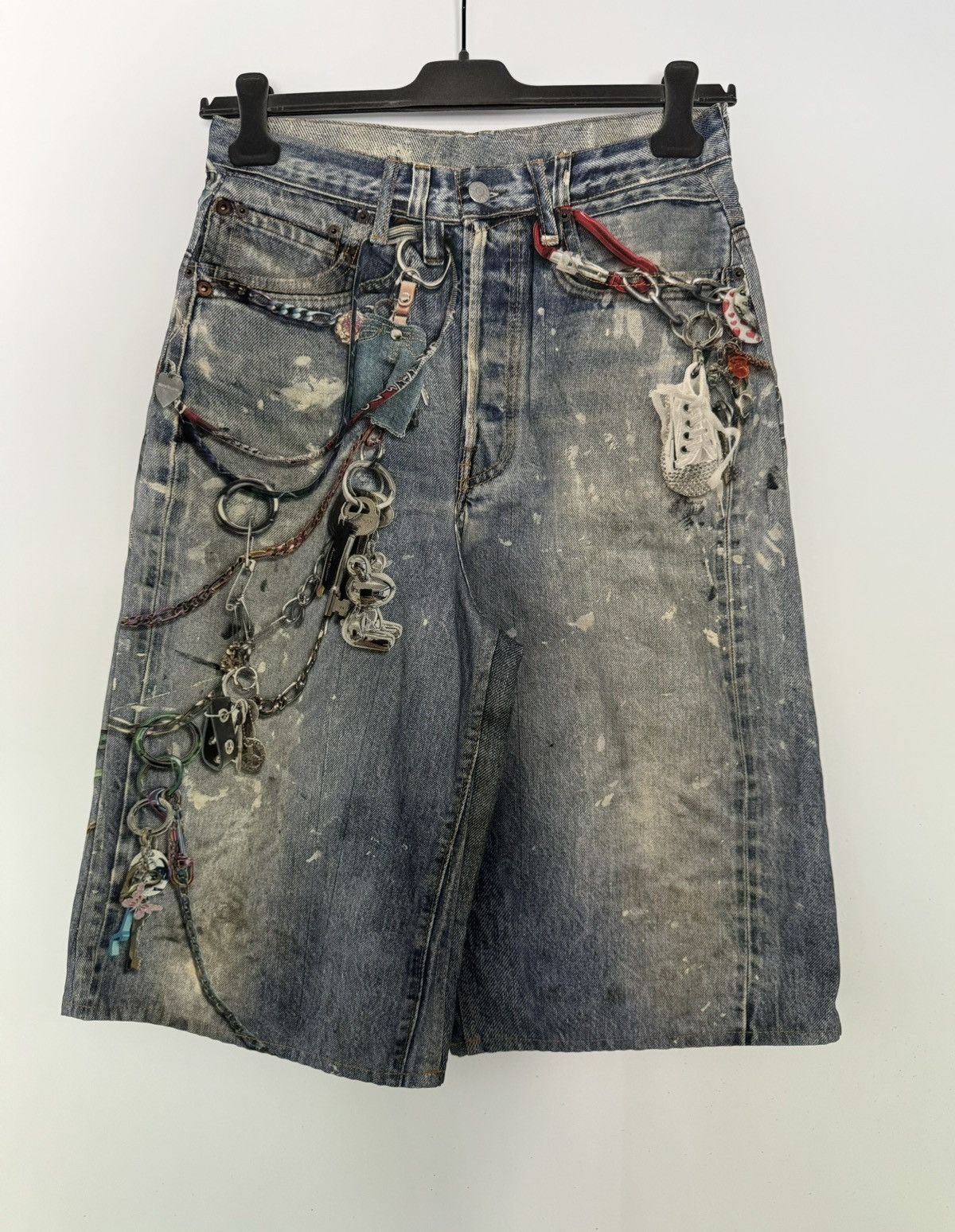 Acne Studios Trompe L'Oeil Denim Shorts in Blue