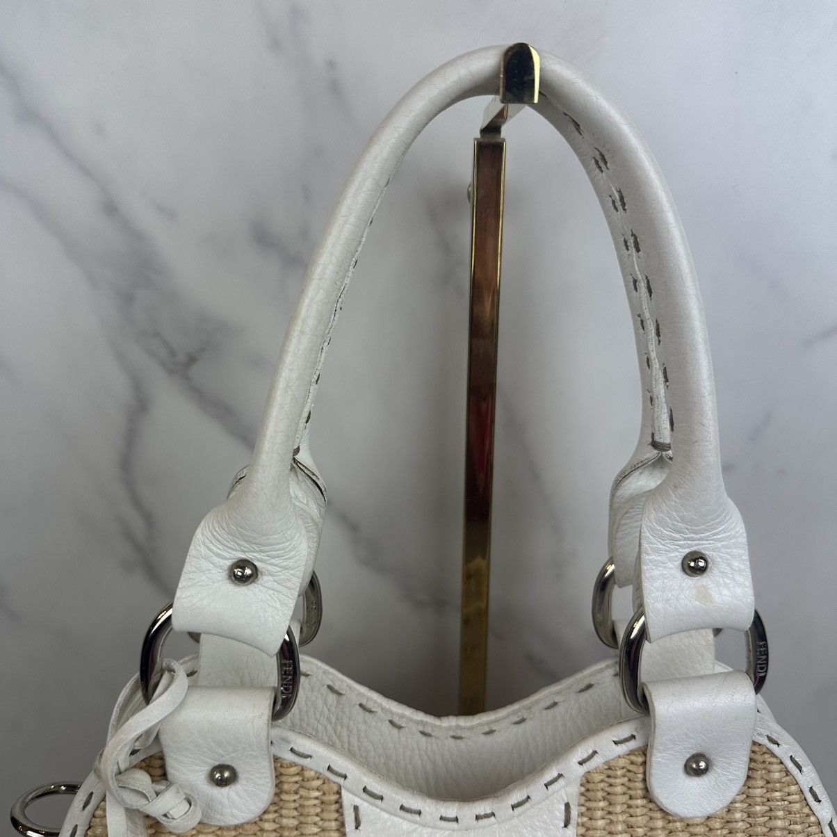 Fendi Fendi Small Raffia Selleria Trapezio Hobo Bag Size ONE SIZE - 3 Thumbnail