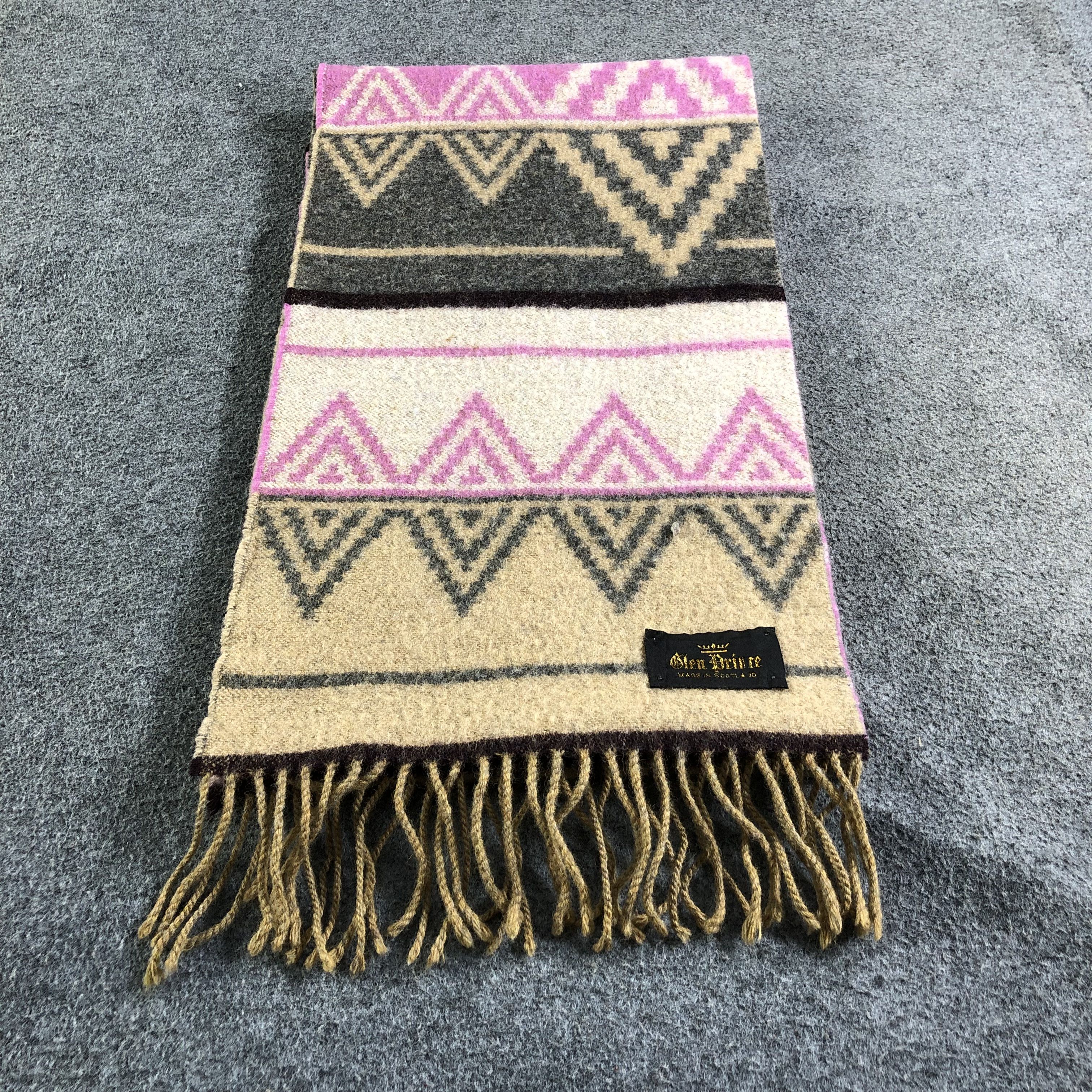 Vintage Glen Prince Navajo Wool Scarf Muffler V1800 Size ONE SIZE - 3 Thumbnail