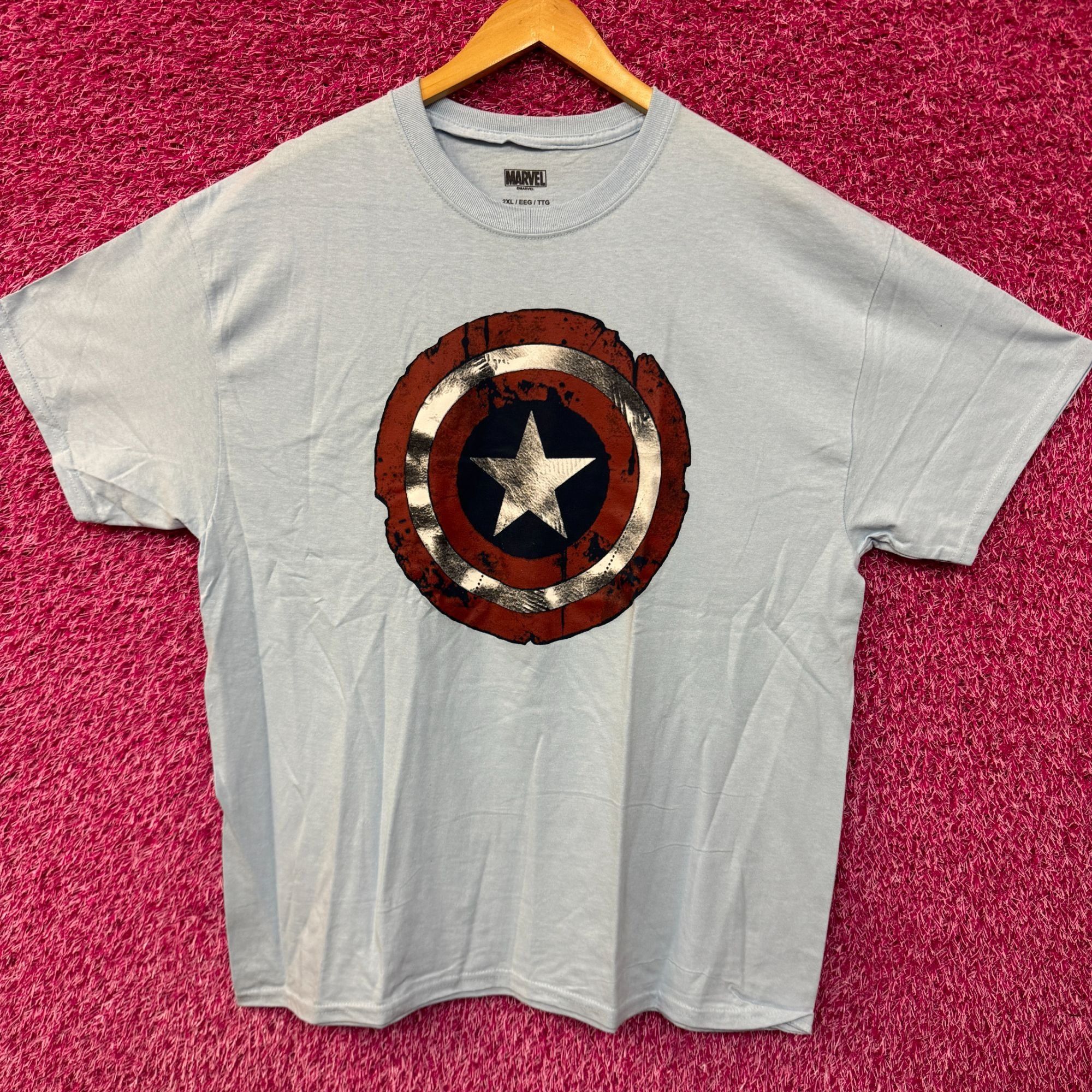 Marvel Comics Captain America War Torn Shield Marvel T-shirt Size 2XL Size US XXL / EU 58 / 5 - 1 Thumbnail