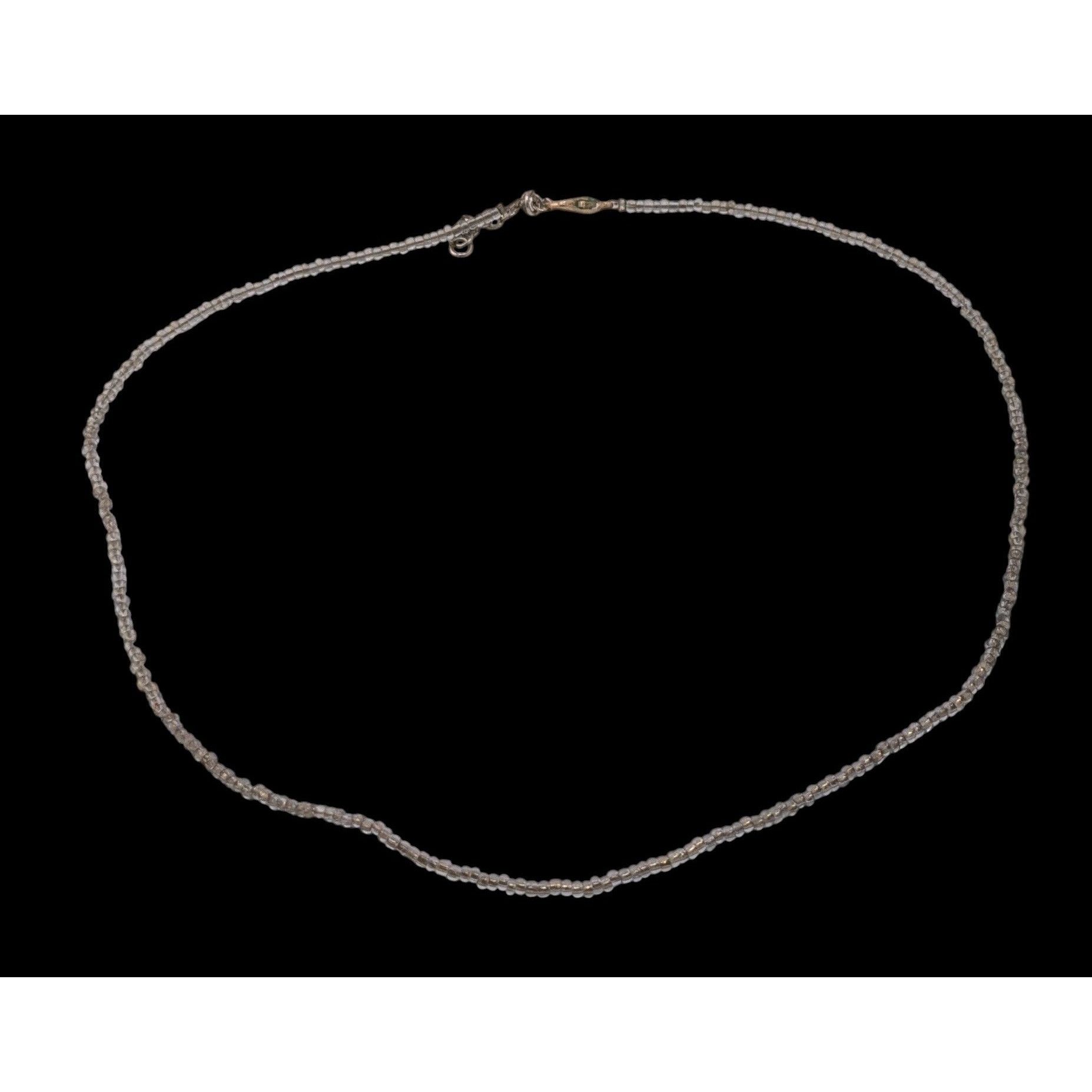 Handmade Simple Casual Handmade Silver-Tone Glass Beaded Necklace Size ONE SIZE - 2 Thumbnail