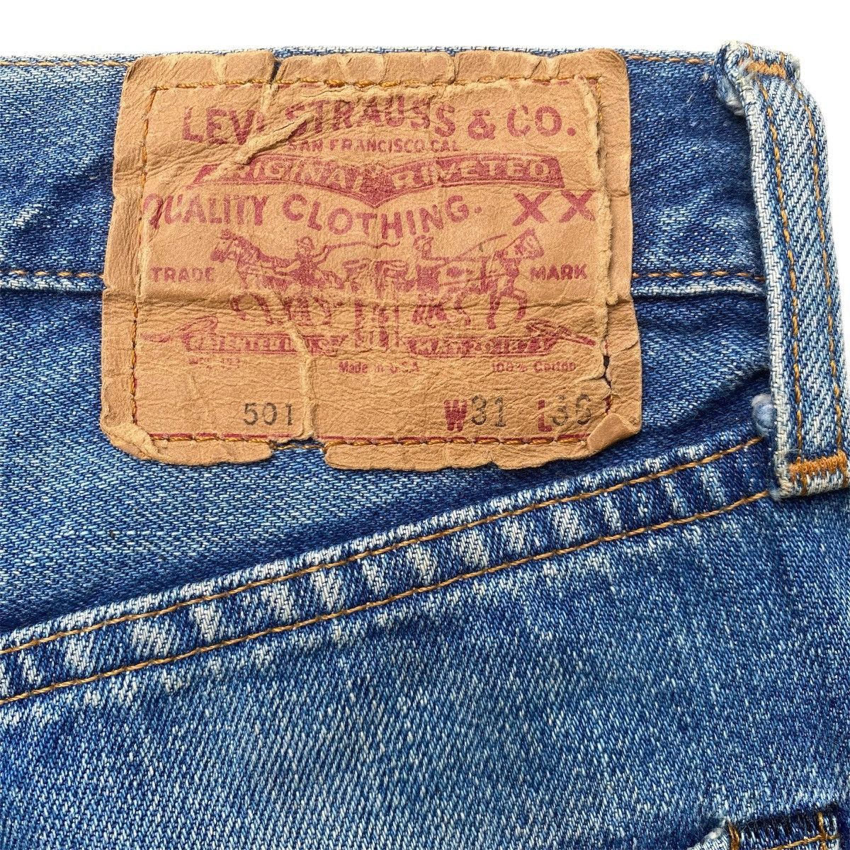 Levi's Vintage 90s Levis 501 Big E Selvedge Redline Denim Size US 30 / EU 46 - 12 Thumbnail