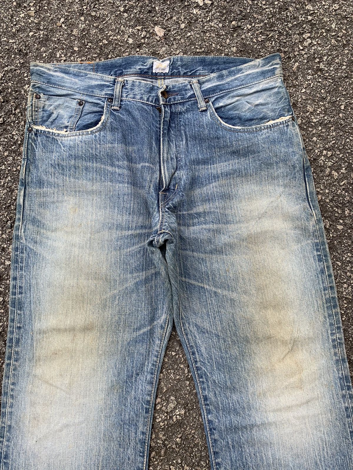 Kapital Edwin Selvedge 505Z Mudwash Distressed Denim Size US 37 - 6 Thumbnail