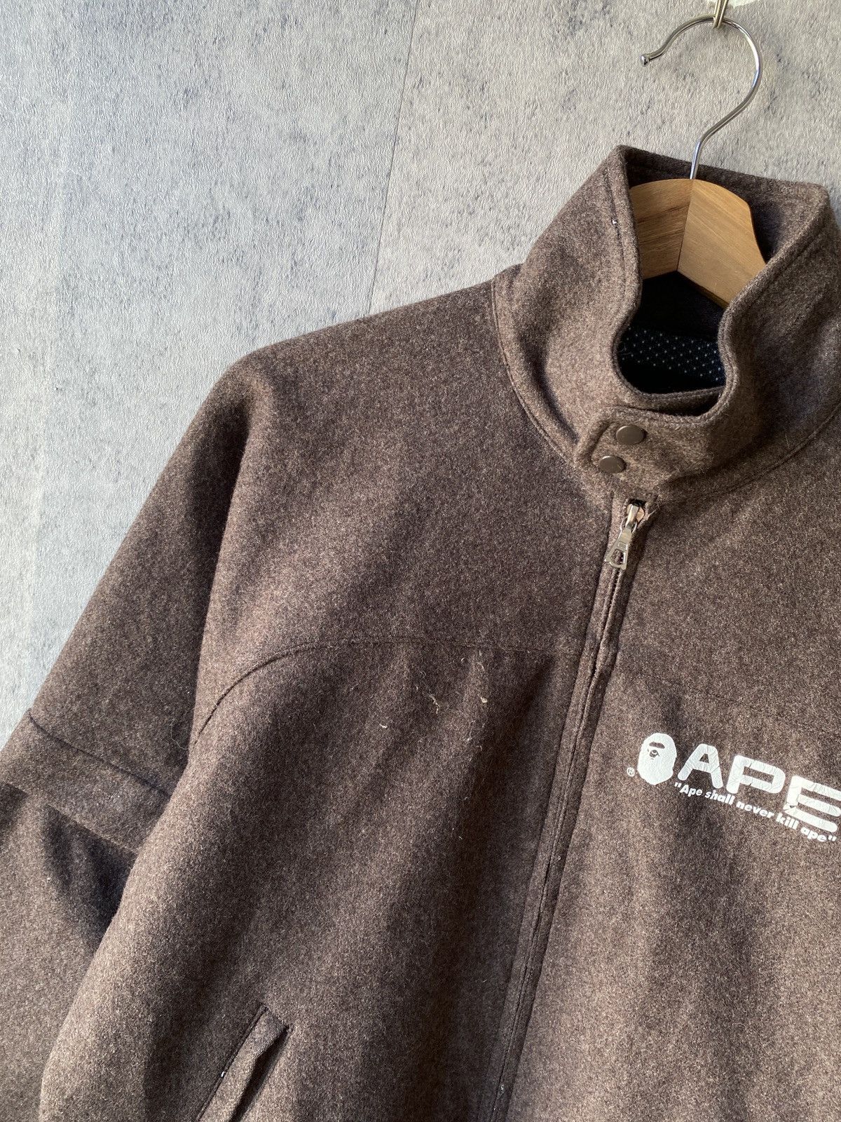 Bape Vintage 90s Gore Windstopper A Bathing Ape Wool Jacket Size US S / EU 44-46 / 1 - 5 Thumbnail