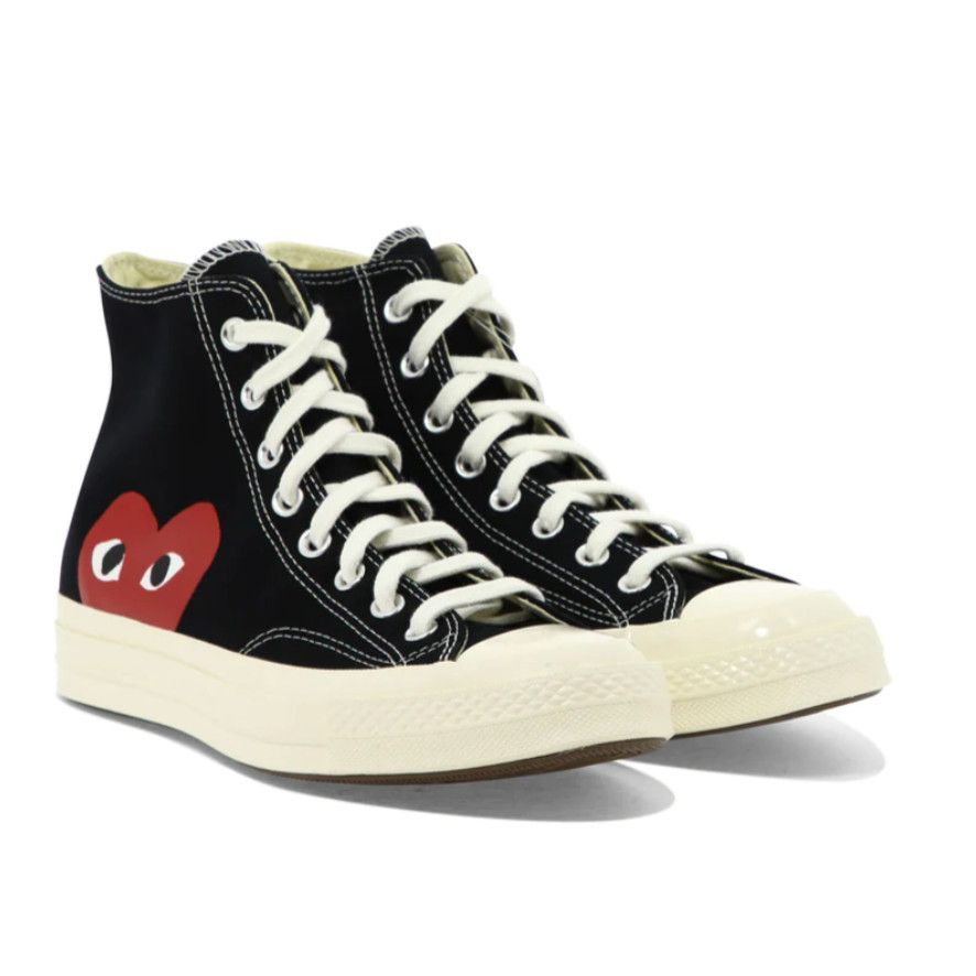 image of Converse X Comme Des Garçons Play "big Heart" Sneakers 11 in Black, Men's