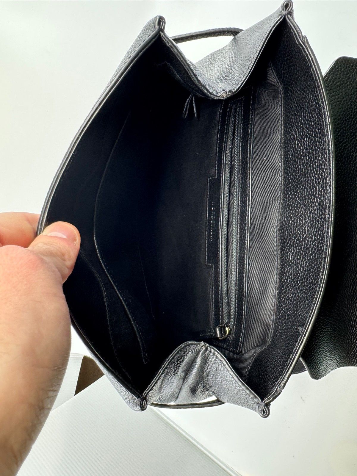 Nordstrom NWOT Nordstrom Black Pebbled Genuine Leather Backpack Size ONE SIZE - 6 Thumbnail