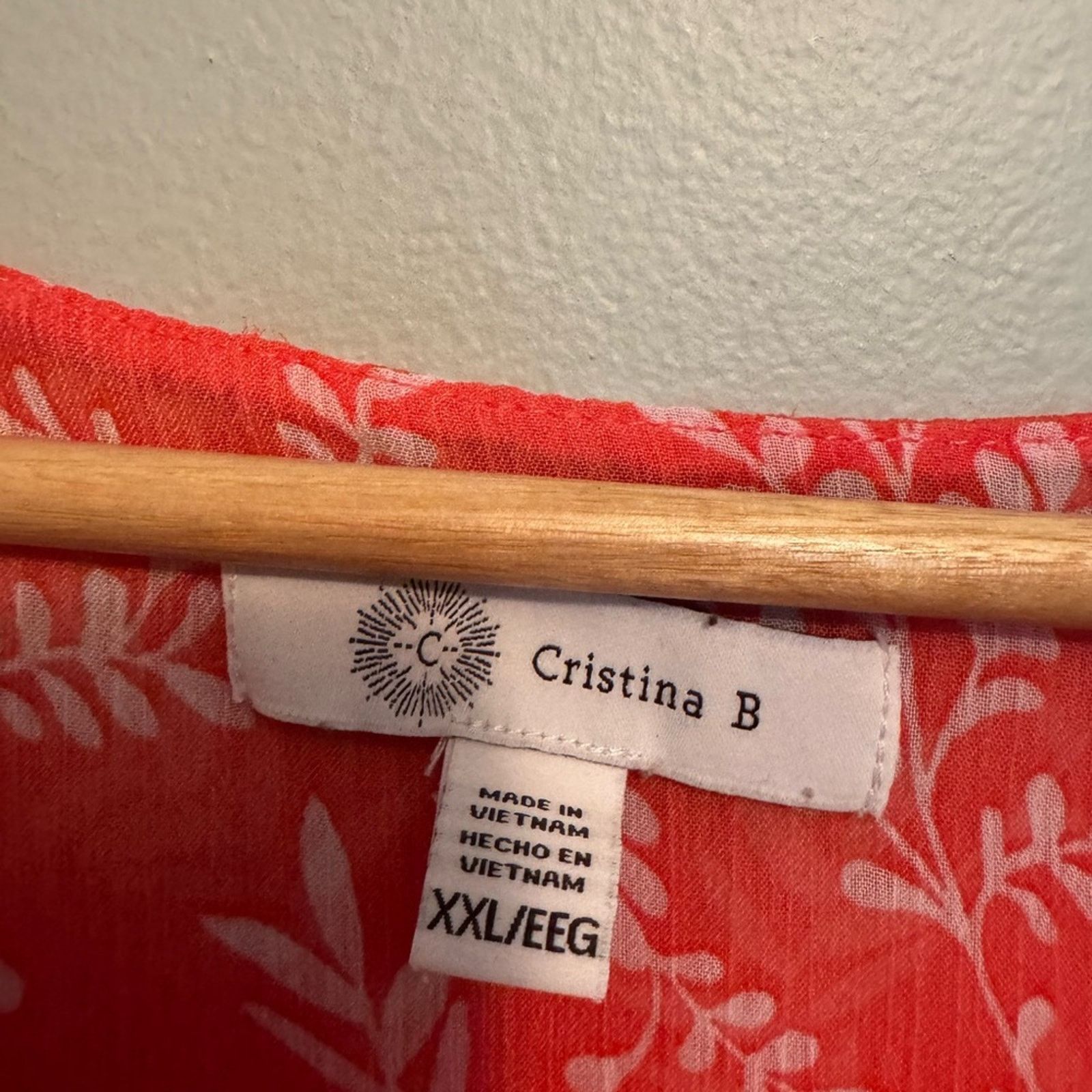 Other Cristina B Red and White Blouse with Elegant Design SZ XXL Size XXL / US 16-18 / IT 52-54 - 4 Thumbnail