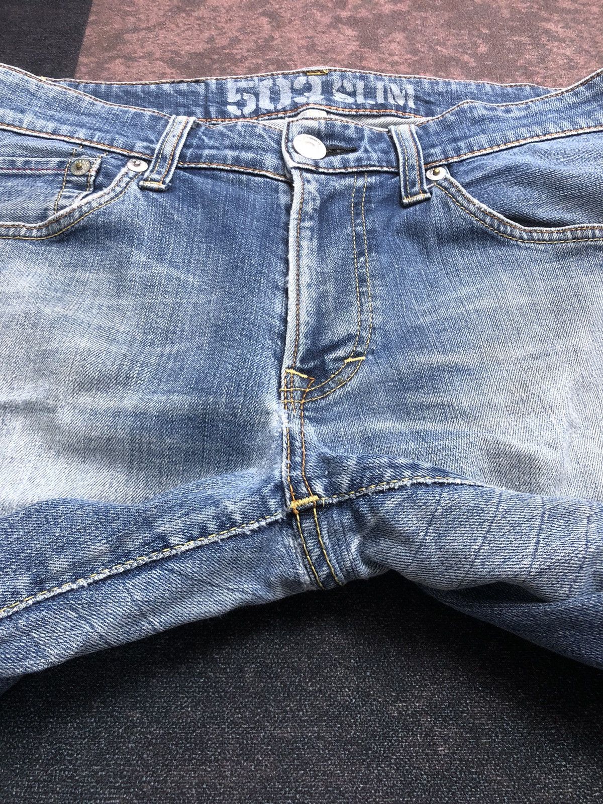 Edwin Vintage Japanese BlueTrip Edwin 503 Distressed Jeans Size US 34 / EU 50 - 7 Thumbnail