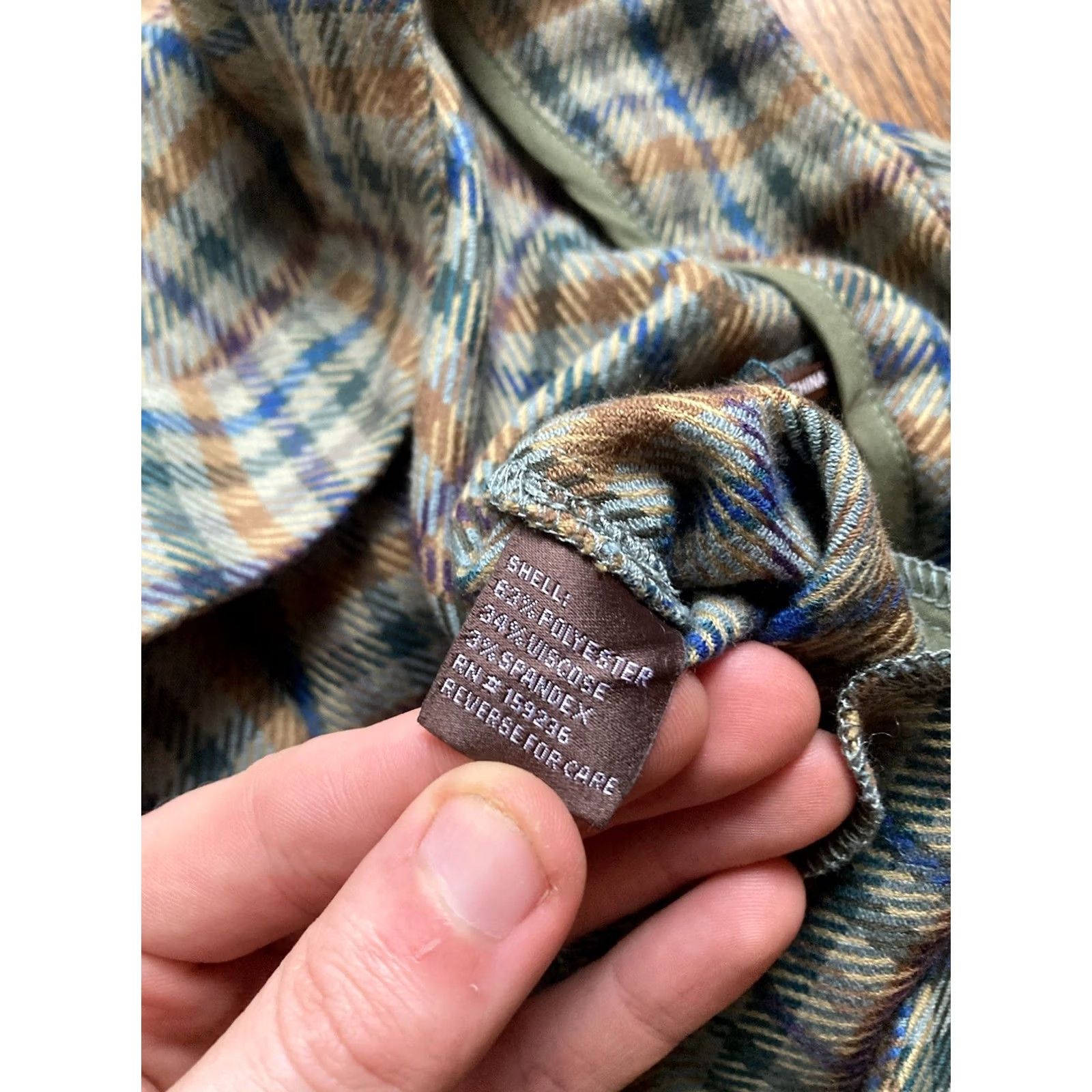 J.McLaughlin J McLaughlin Pants Womens Size 4 Green Houndstooth Plaid Stretch Office Size 27" / US 4 / IT 40 - 7 Thumbnail